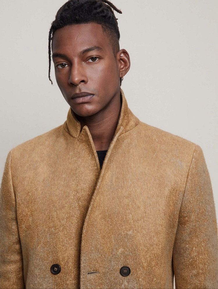 John Varvatos Double breasted coat with Pick stitch coat. 54 Size US L / EU 52-54 / 3 - 2 Thumbnail