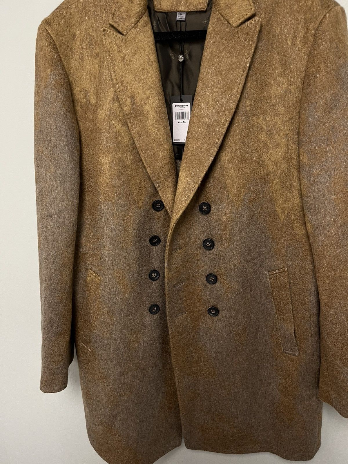 John Varvatos Double breasted coat with Pick stitch coat. 54 Size US L / EU 52-54 / 3 - 9 Thumbnail