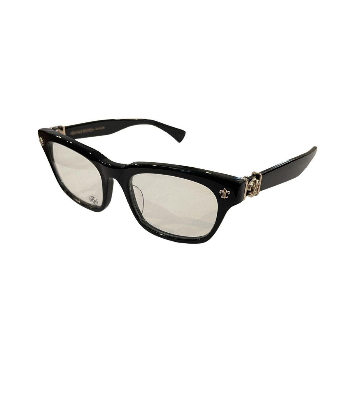 image of Chrome Hearts Gittin Any ? 18K Gold Hardware & Black Frame Clear Lenses, Men's