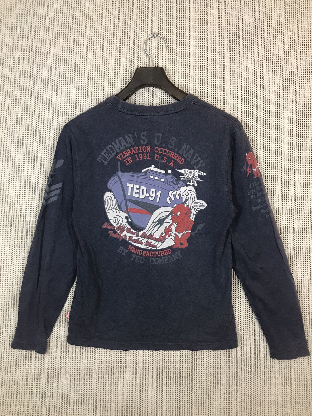 ‼️US NAVY TEDMAN LONGSLEEVE TSHIRT SUNFADED‼️