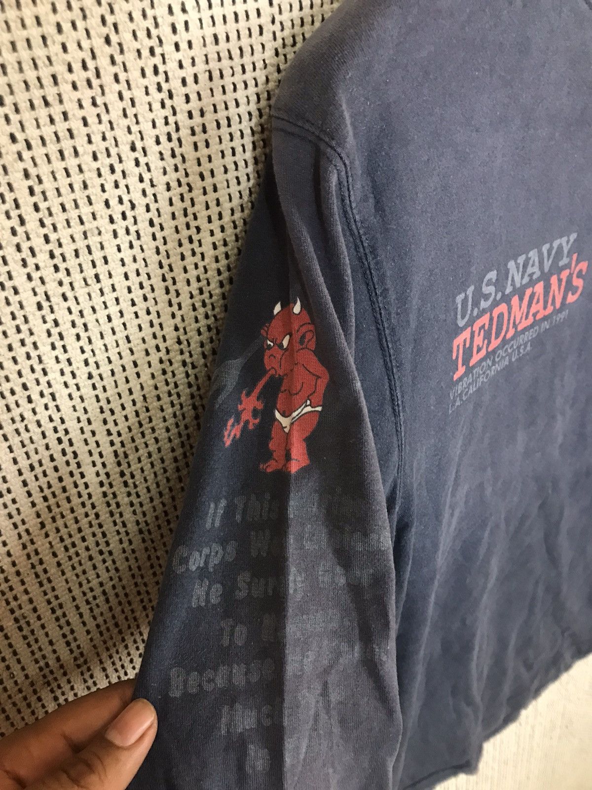 Japanese Brand × Tedman ‼️US NAVY TEDMAN LONGSLEEVE TSHIRT SUNFADED‼️ Size US M / EU 48-50 / 2 - 7 Thumbnail
