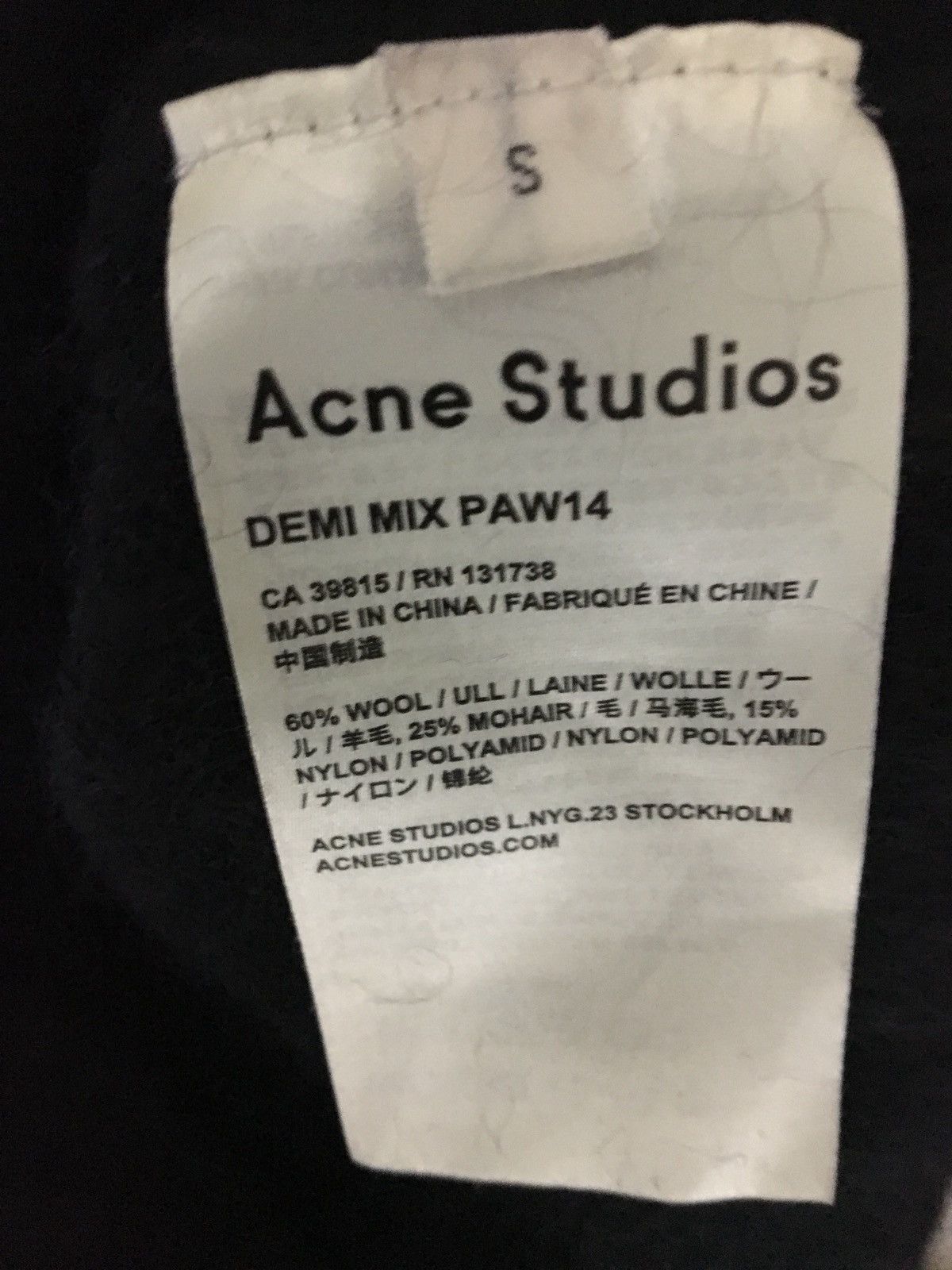 Acne Studios Acne Studios Demi Mix Paw14 Sweater Wool Mohair