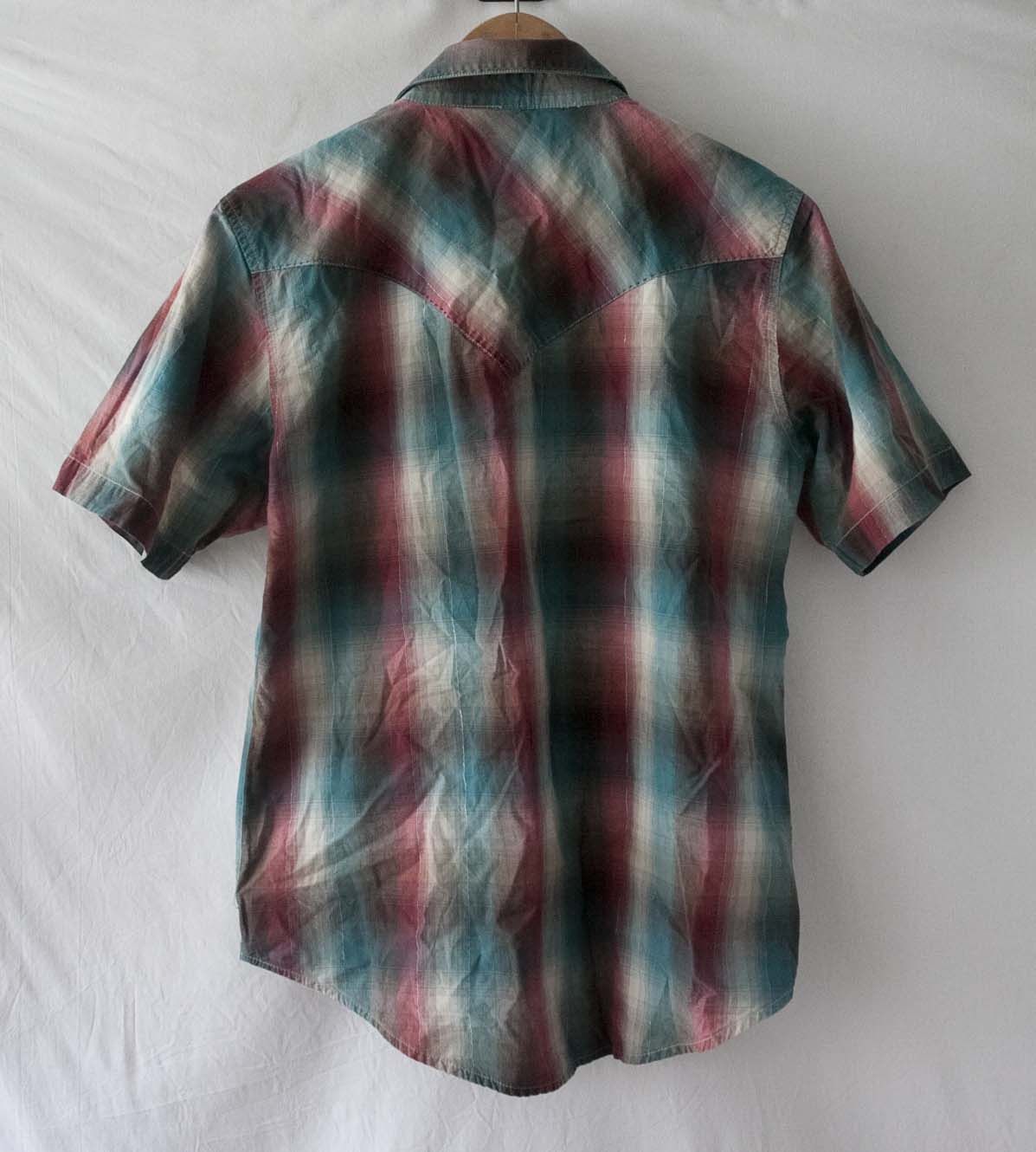 Wrangler Wrangler Shirt Short Sleeve Western Snap Button Size M Size US M / EU 48-50 / 2 - 4 Thumbnail
