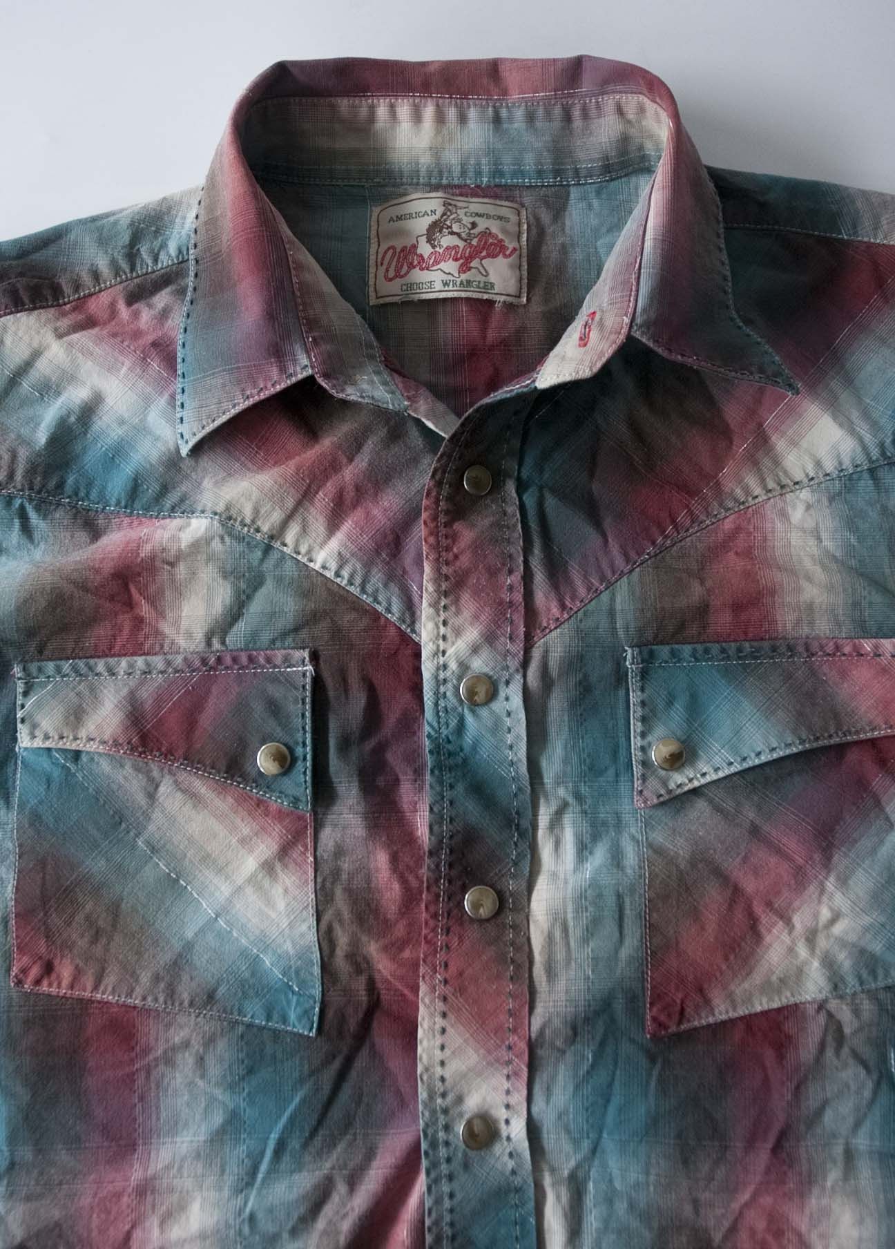 Wrangler Wrangler Shirt Short Sleeve Western Snap Button Size M Size US M / EU 48-50 / 2 - 1 Thumbnail