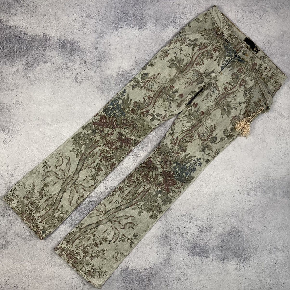 Just Cavalli Roberto Cavalli Blue & Yellow Scale Printed Jeans
