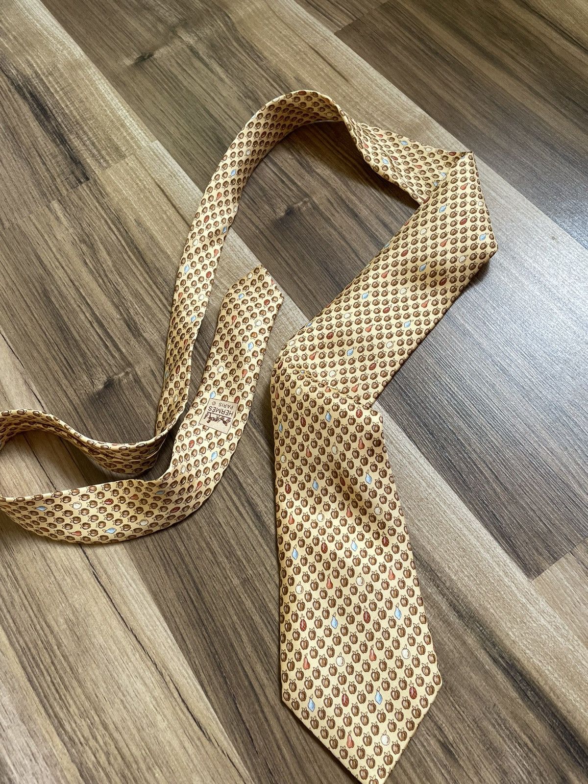 image of Ties Hermes Paris Luxury Extra in Gold, Men's