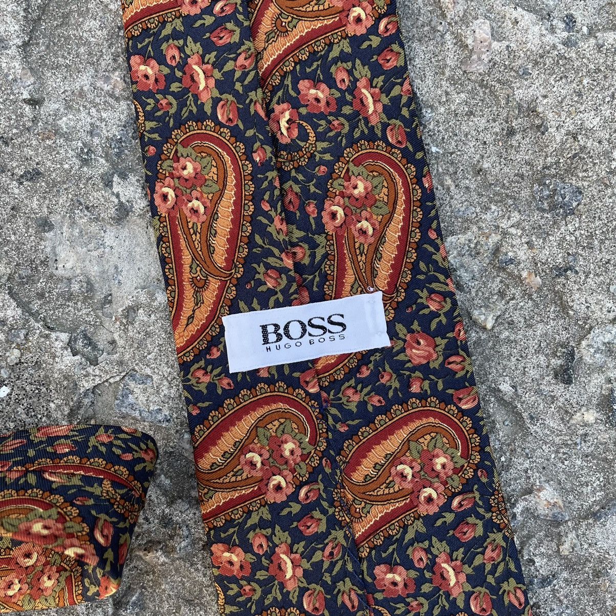 Hugo Boss Vintage Hugo Boss Tie Silk Old Money 90s Y2K Style USA Size ONE SIZE - 5 Thumbnail