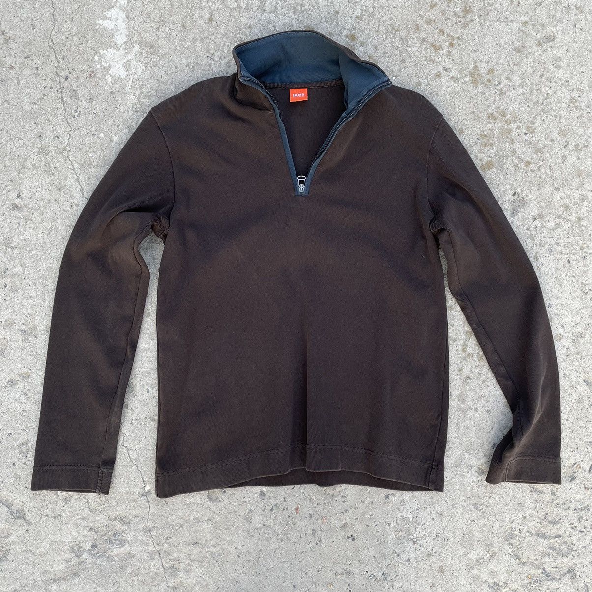 Hugo Boss Vintage Hugo Boss Zip Sweater 1/4 Streetwear Longsleeve Size US L / EU 52-54 / 3 - 1 Thumbnail