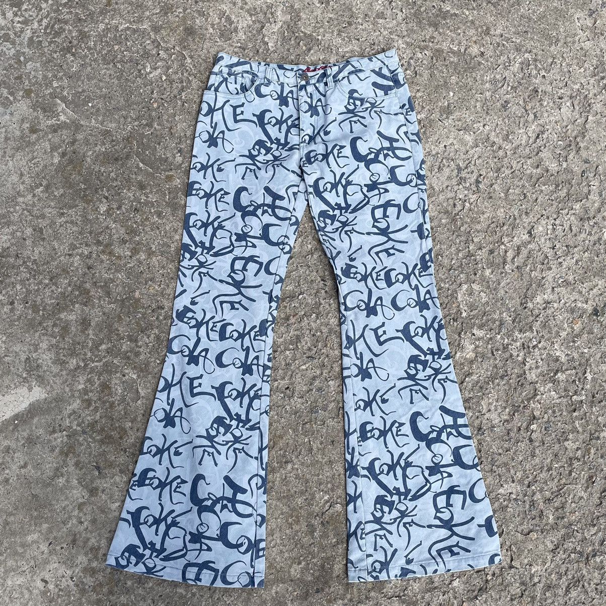 Coca Cola × Vintage Vintage Coca-Cola Jeans Multi-logo Crazy Fit Hype 00s New Size 34" / US 12 / IT 48 - 2 Thumbnail