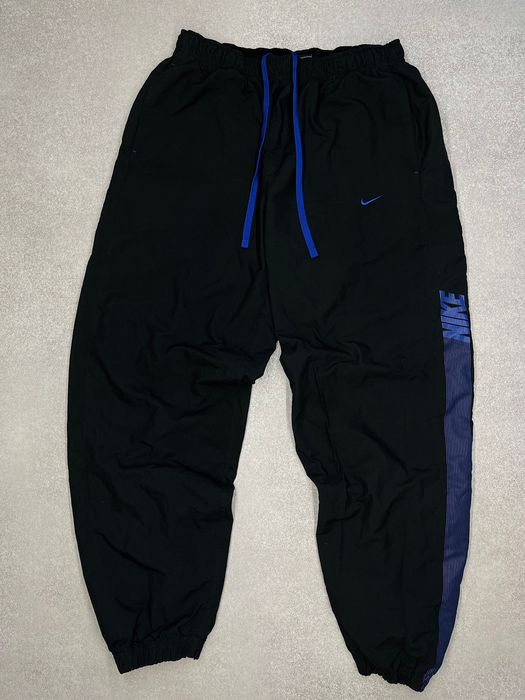 Nike Vintage Nike Sweatpants Black Double Logo Drill Y2K Nylon