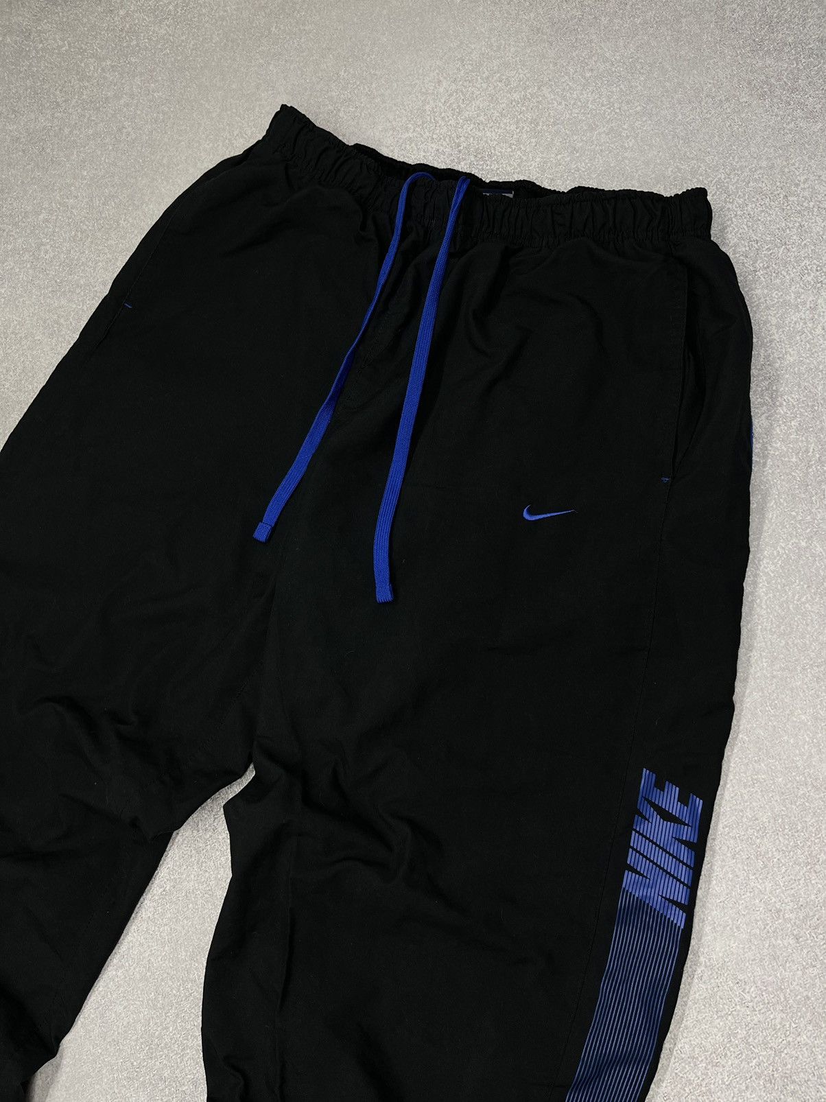 Nike Vintage Nike Sweatpants Black Double Logo Drill Y2K Nylon Size US 36 / EU 52 - 3 Thumbnail