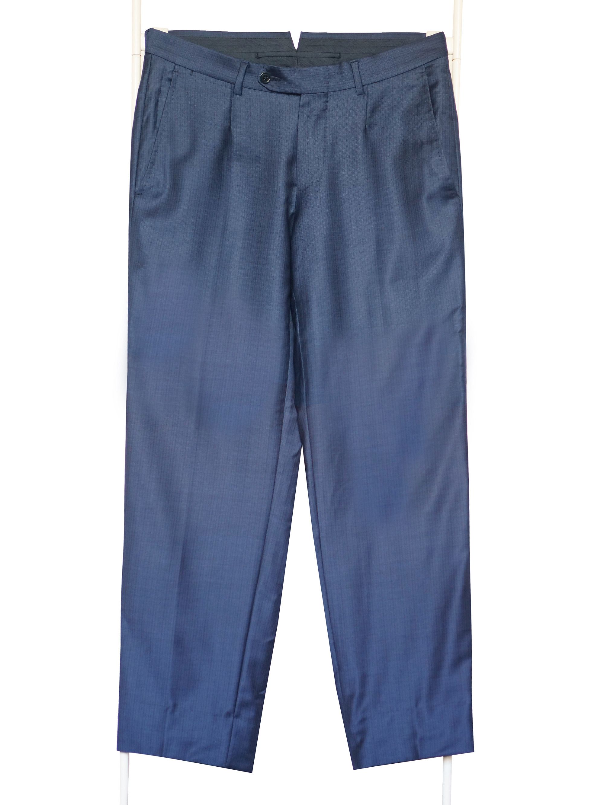 image of Ermenegildo Zegna Mila Wool Pants in Blue, Men's (Size 28)