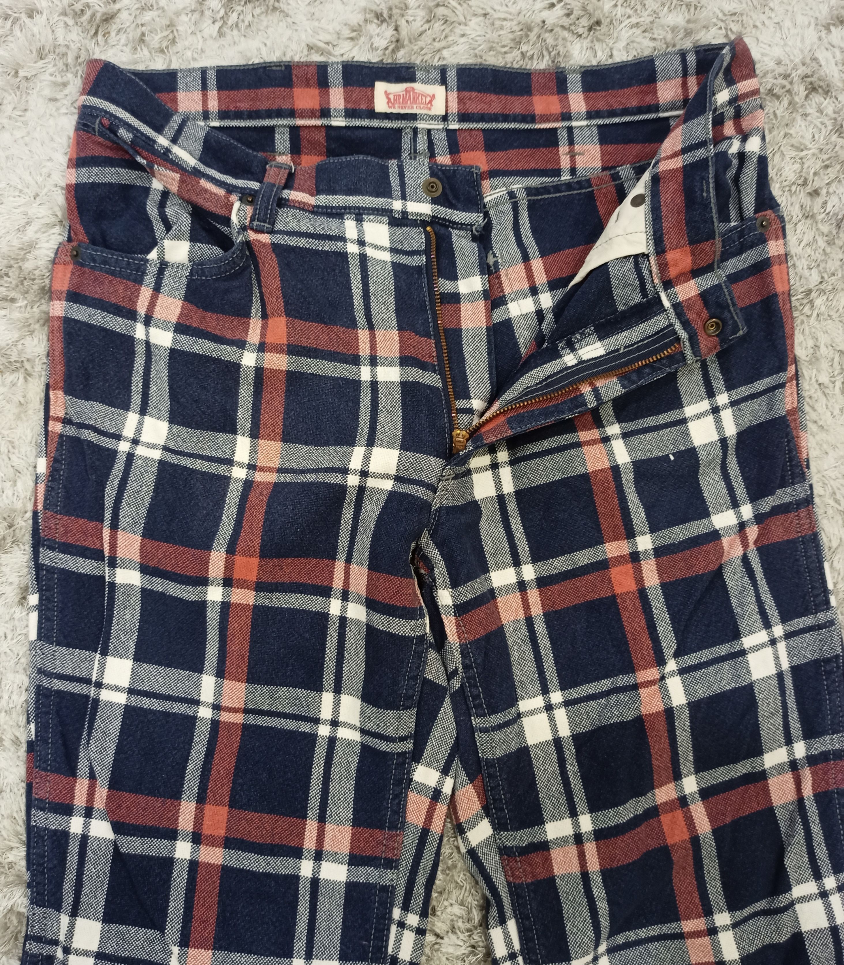 HOLLYWOOD RANCH MARKET HR Market Punk Tartan Plaid Pants Size US 32 / EU 48 - 7 Thumbnail