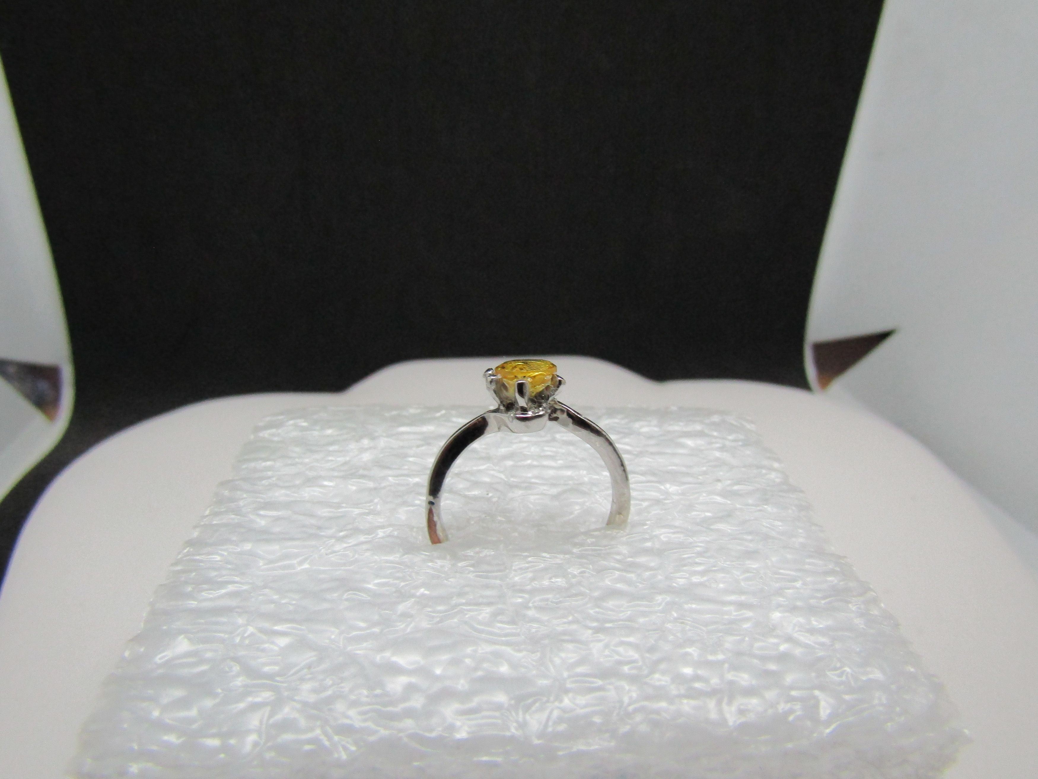 Handmade Yellow Cz Ring - Size 7 Size ONE SIZE - 2 Thumbnail