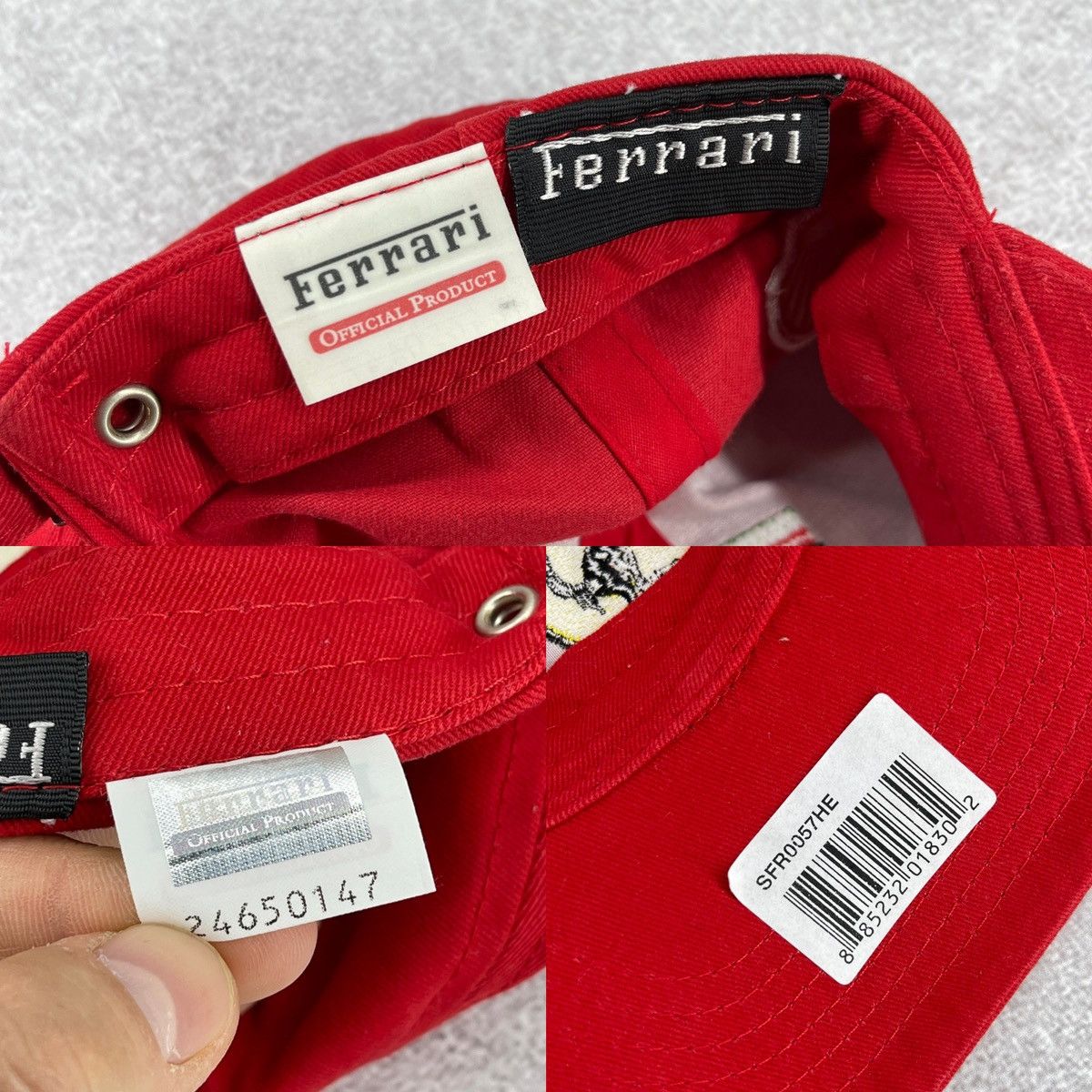 Ferrari Vintage Ferrari Shell Helix Cap 90’s Red Racing Cap Official Size ONE SIZE - 6 Thumbnail