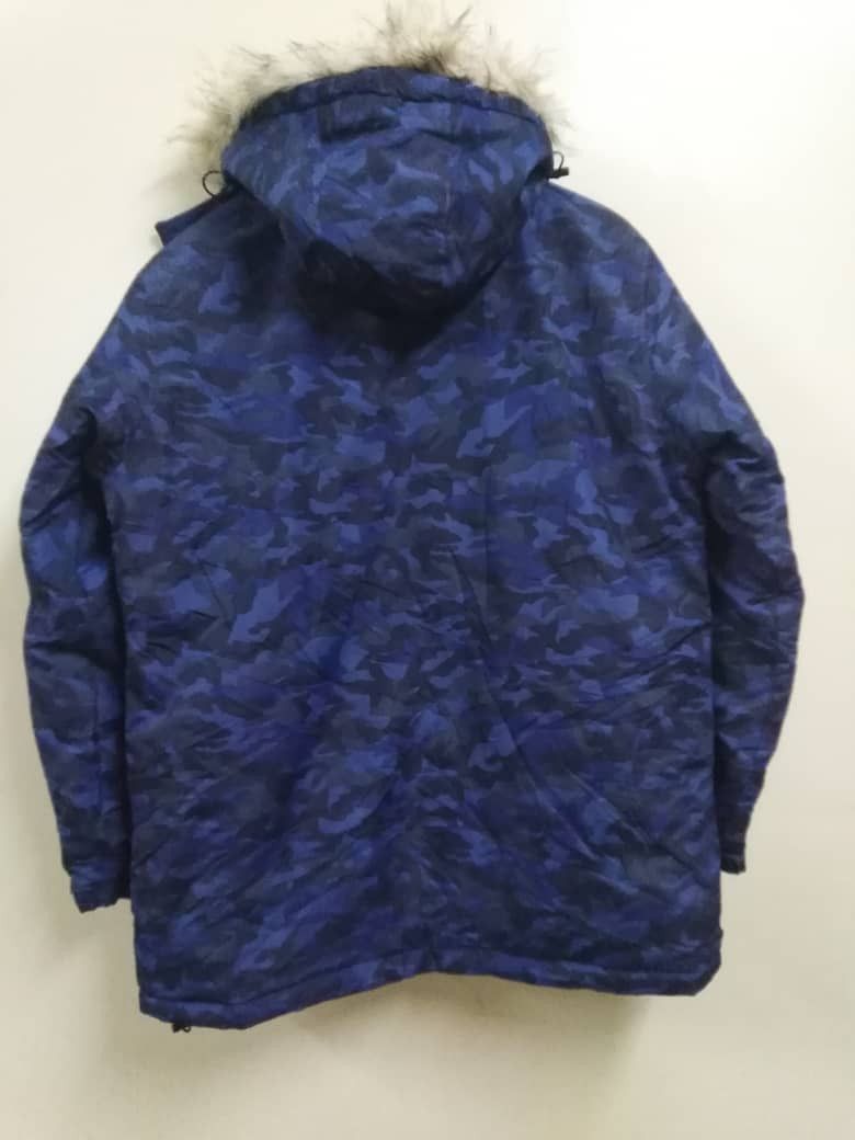 PPFM Vintage Parka Hooded Blue Camo Four Pocket Size US L / EU 52-54 / 3 - 5 Thumbnail