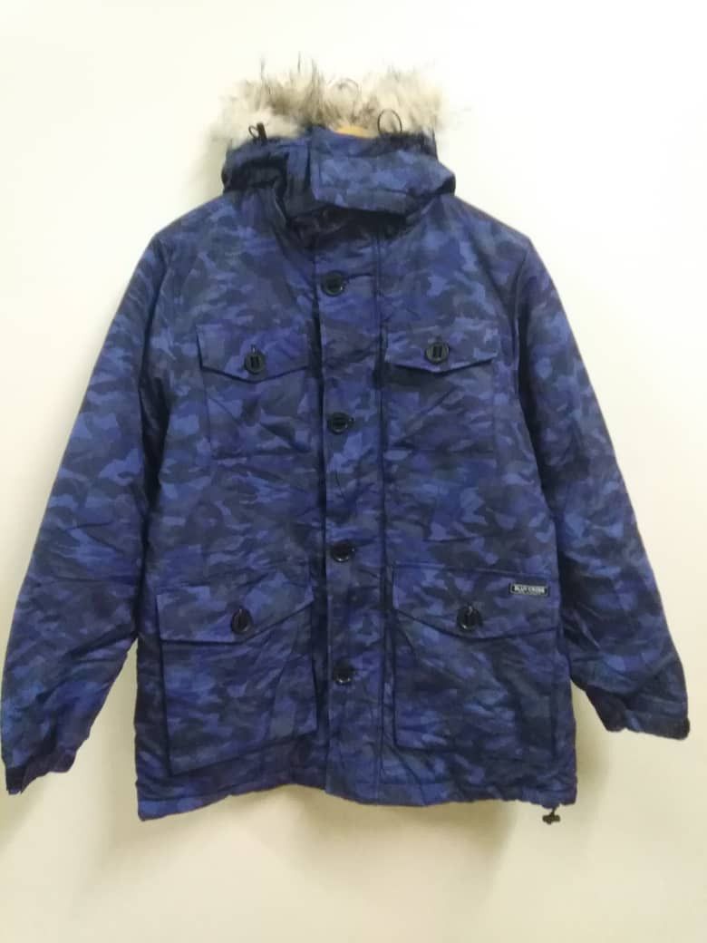 PPFM Vintage Parka Hooded Blue Camo Four Pocket Size US L / EU 52-54 / 3 - 4 Thumbnail