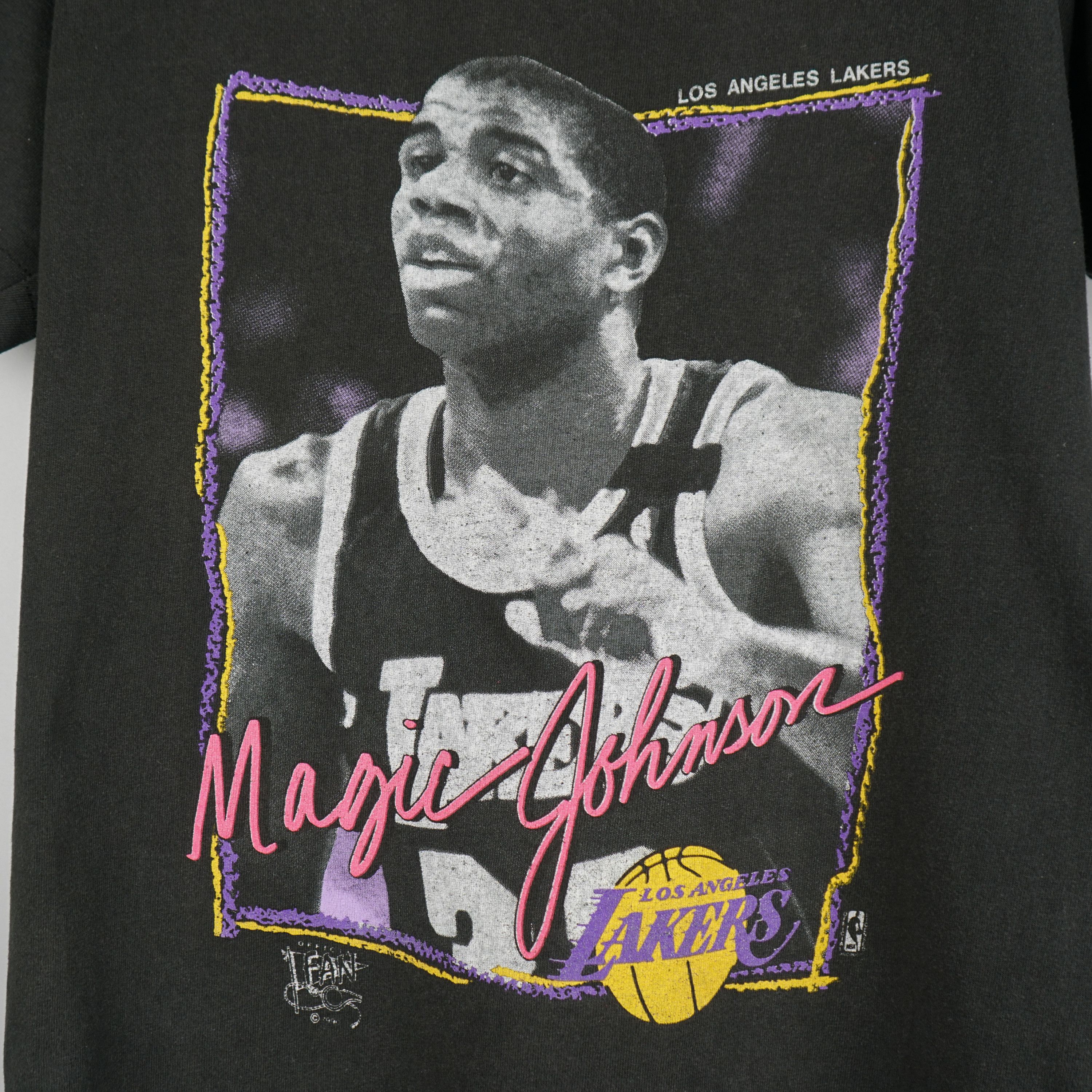 NBA × Vintage 1990 Magic Johnson Lakers t-shirt Size US XL / EU 56 / 4 - 2 Thumbnail