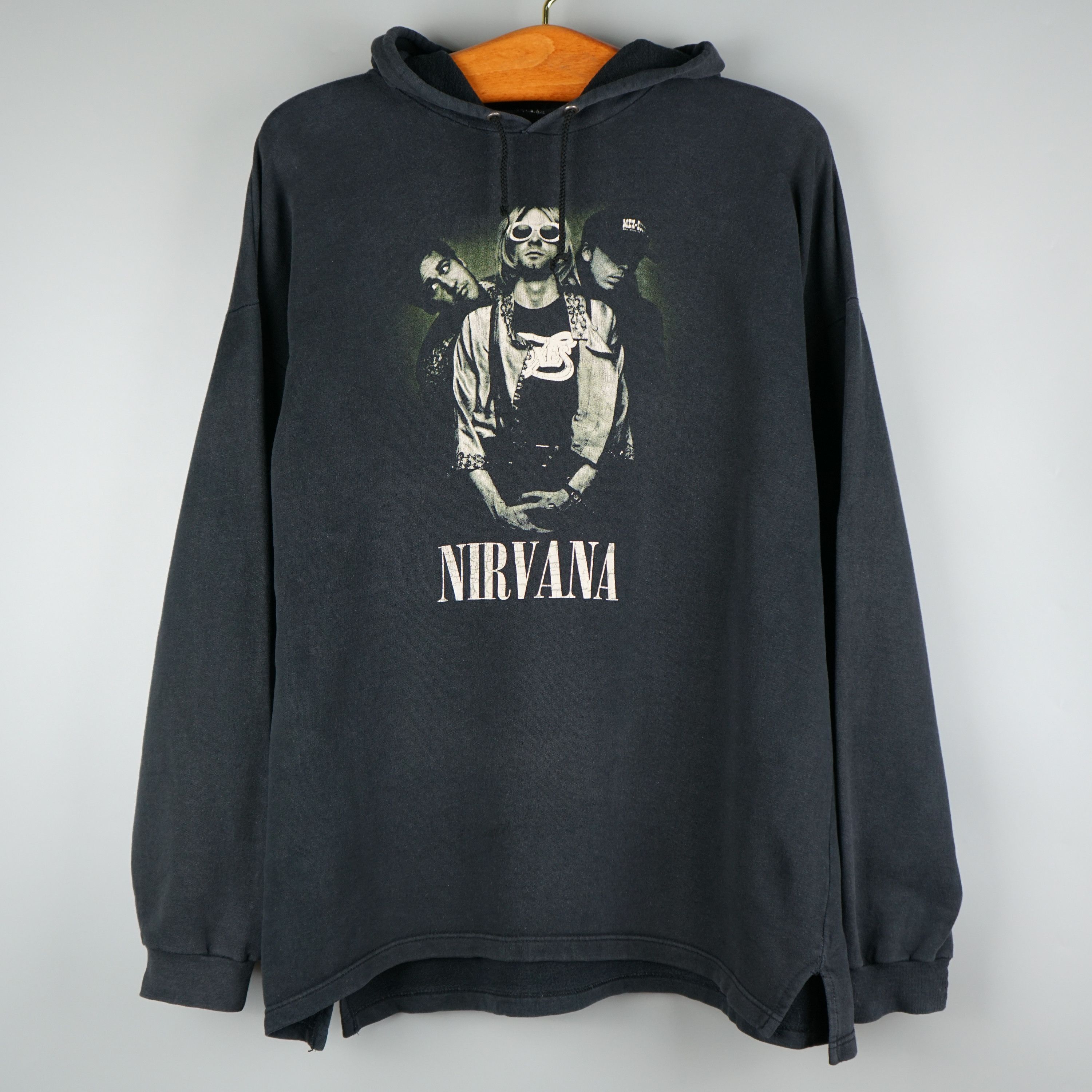 Band Tees × Vintage 1990s Nirvana Hoodie Size US XL / EU 56 / 4 - 1 Thumbnail