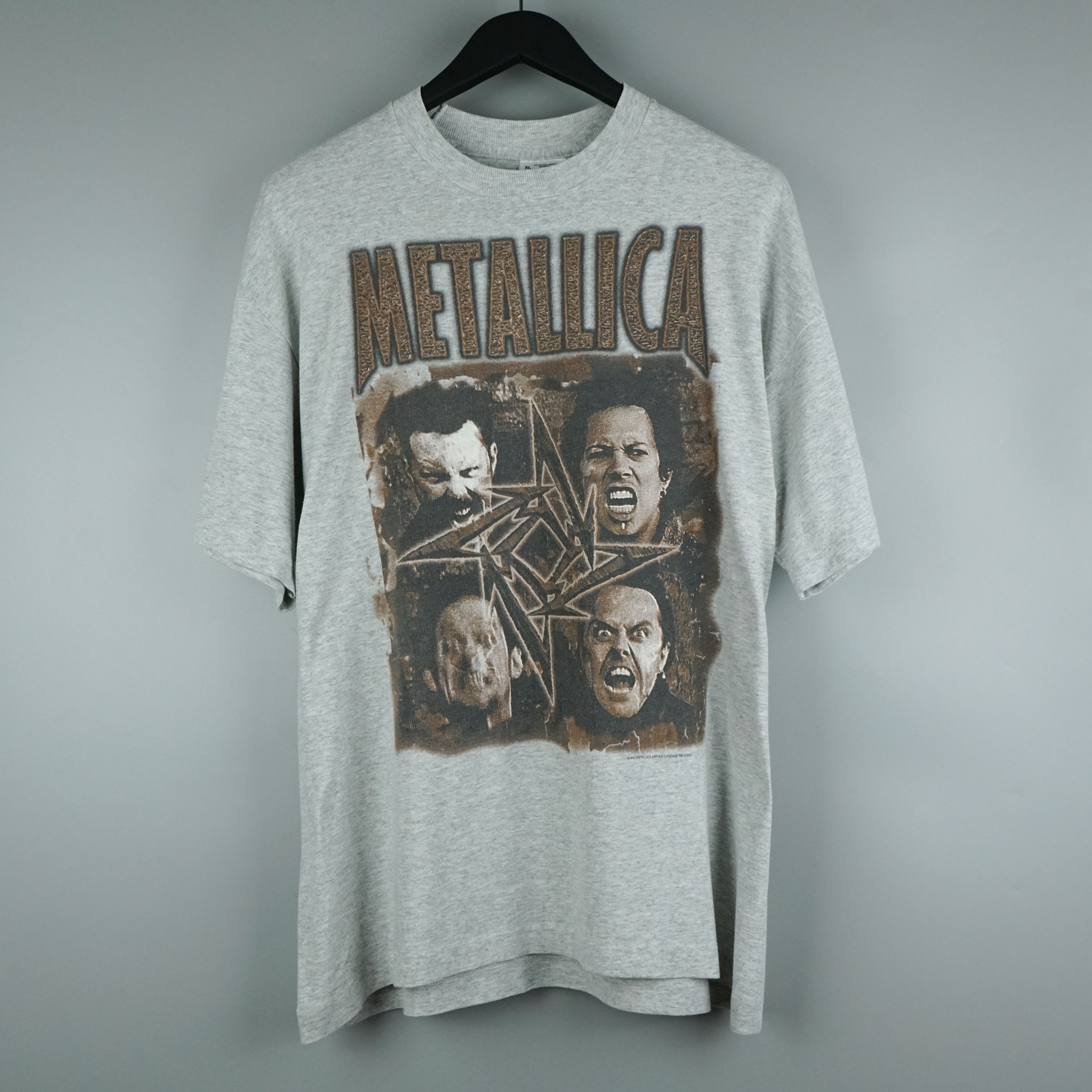 image of Band Tees x Rock T Shirt 1996 Metallica T-Shirt Poor Tooring Me in Grey, Men's (Size XL)