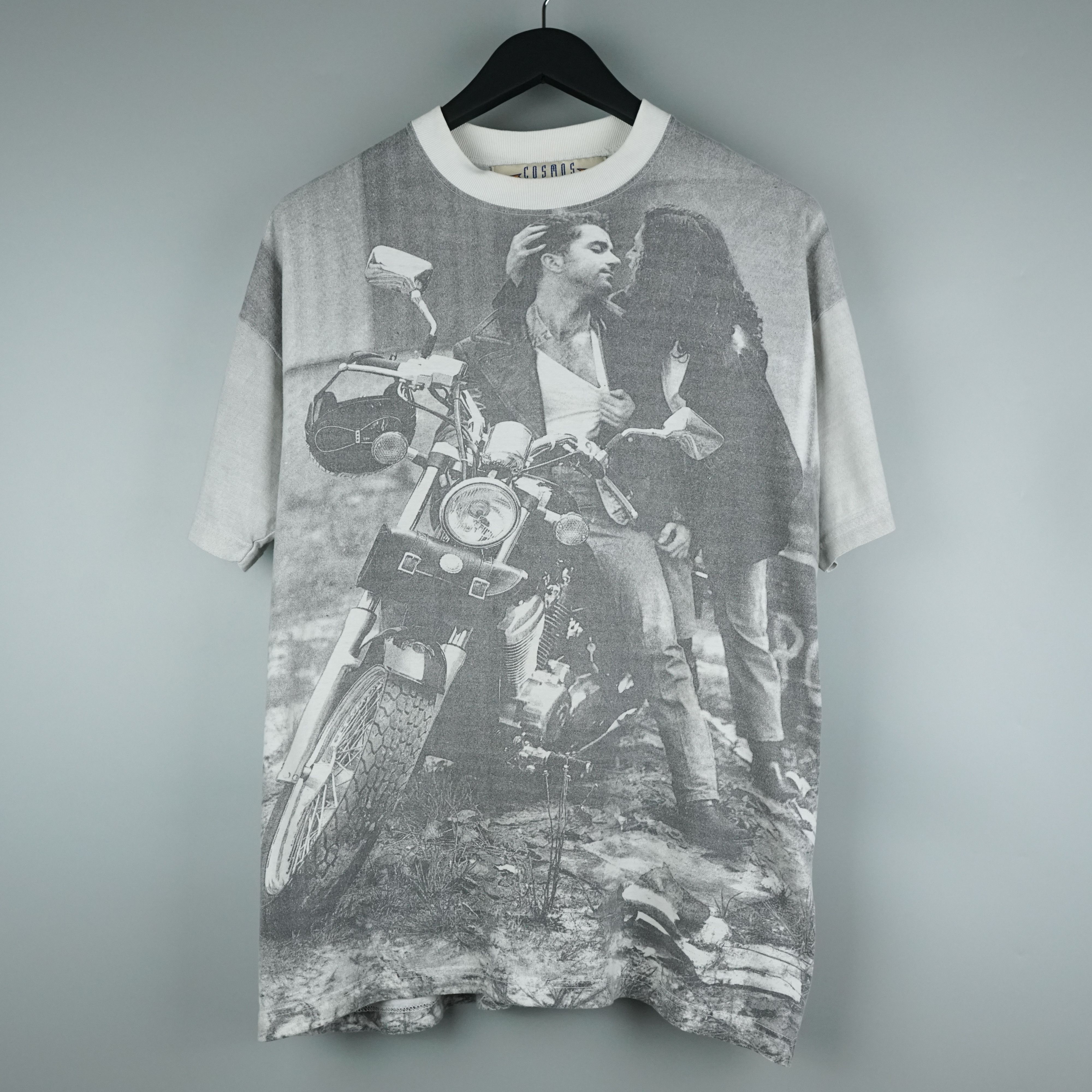 Harley Davidson × Vintage 1990s AOP Biker t-shirt Size US XL / EU 56 / 4 - 1 Thumbnail