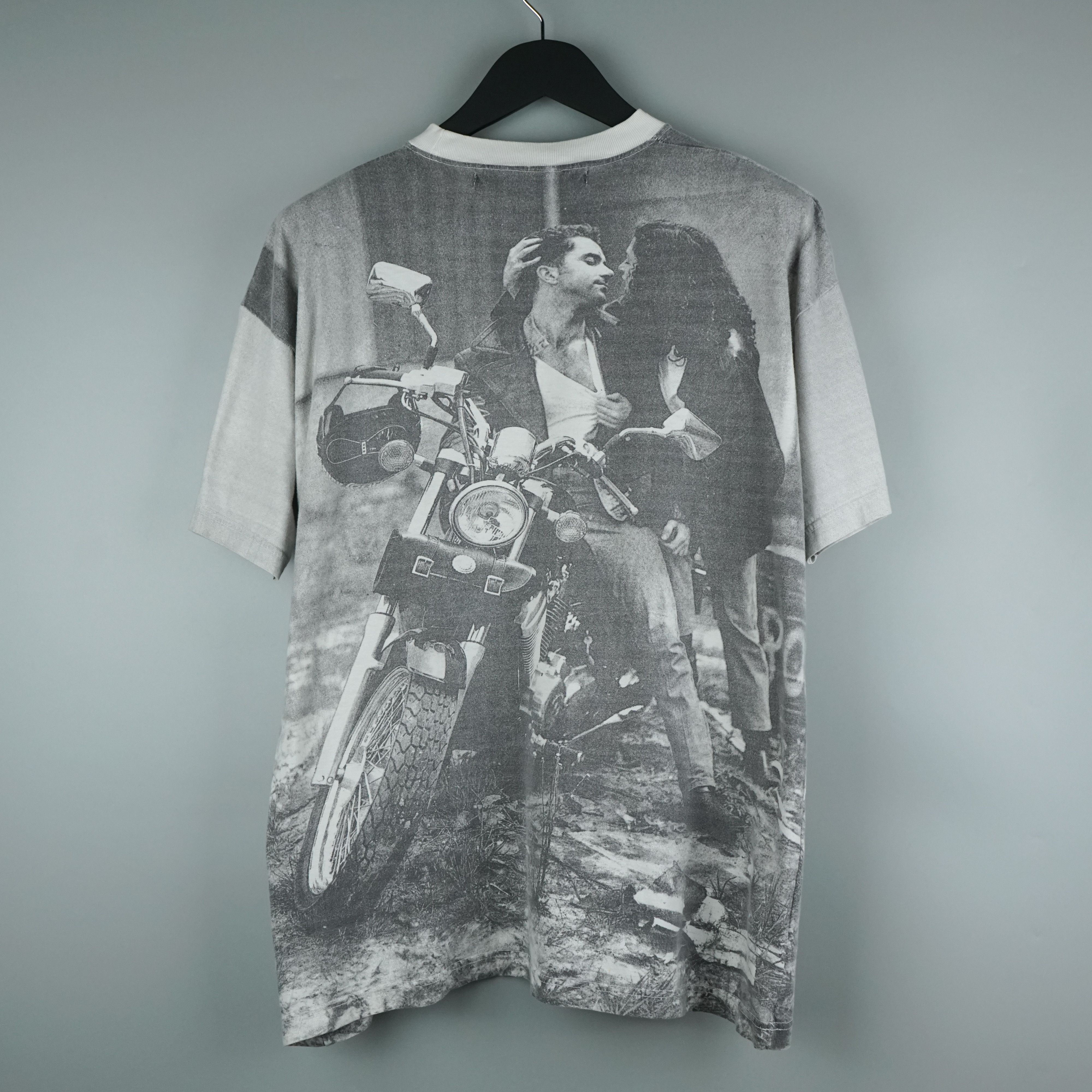 Harley Davidson × Vintage 1990s AOP Biker t-shirt Size US XL / EU 56 / 4 - 4 Thumbnail