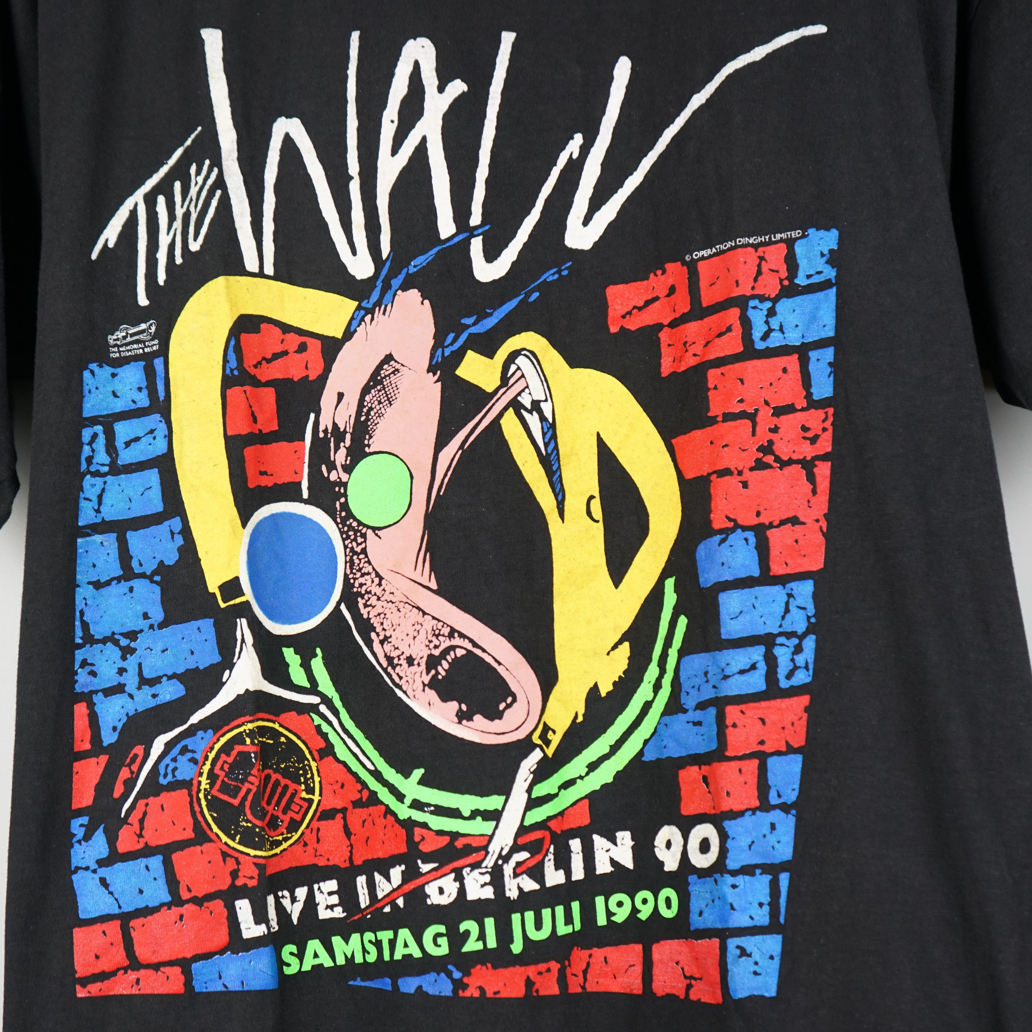 Band Tees × Vintage 1990 Pink Floyd The Wall Concert t-shirt Live in Berlin Size US L / EU 52-54 / 3 - 2 Thumbnail