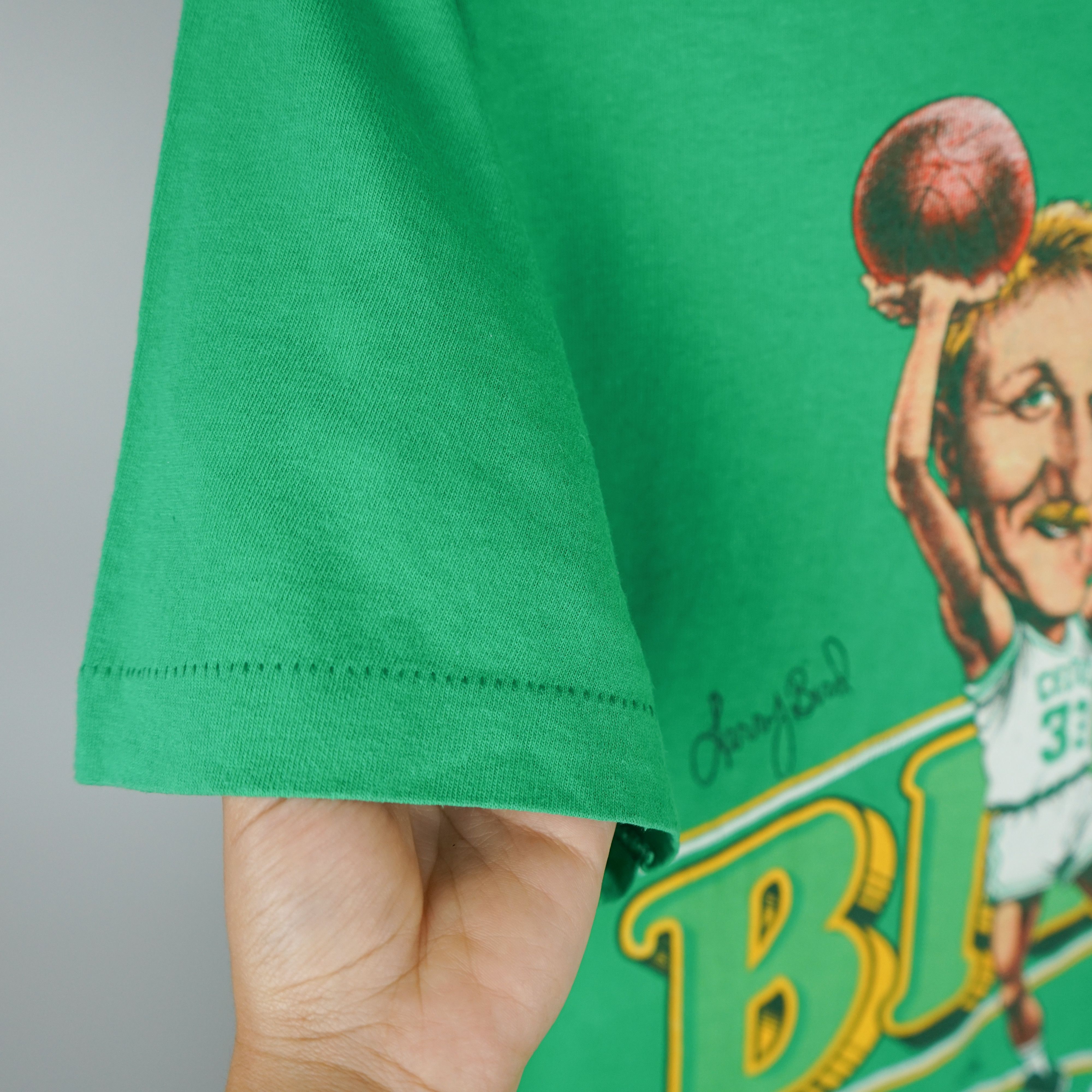 NBA × Vintage Vintage Larry Bird t shirt 90s Single Stitch Size US XL / EU 56 / 4 - 5 Thumbnail