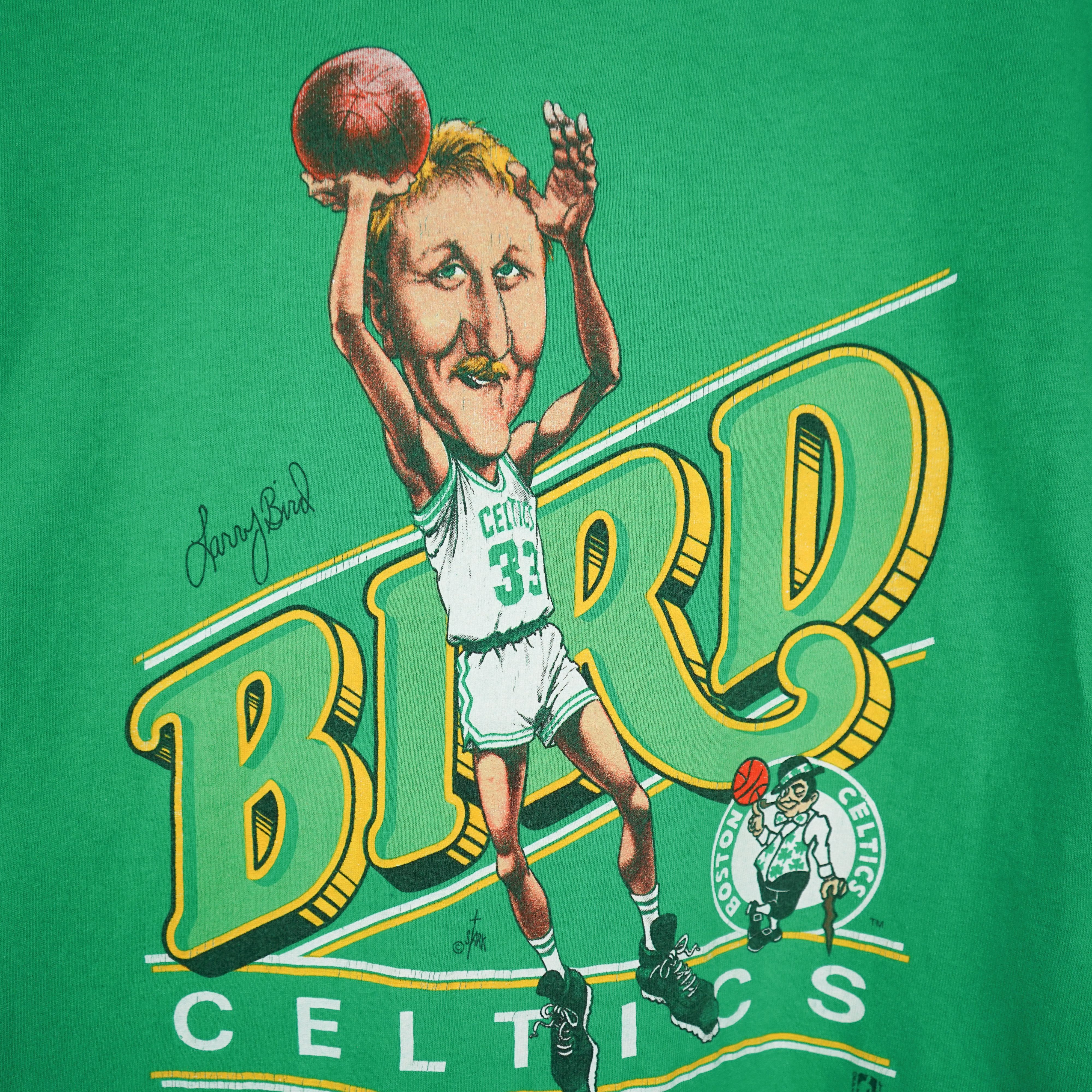 NBA × Vintage Vintage Larry Bird t shirt 90s Single Stitch Size US XL / EU 56 / 4 - 2 Thumbnail