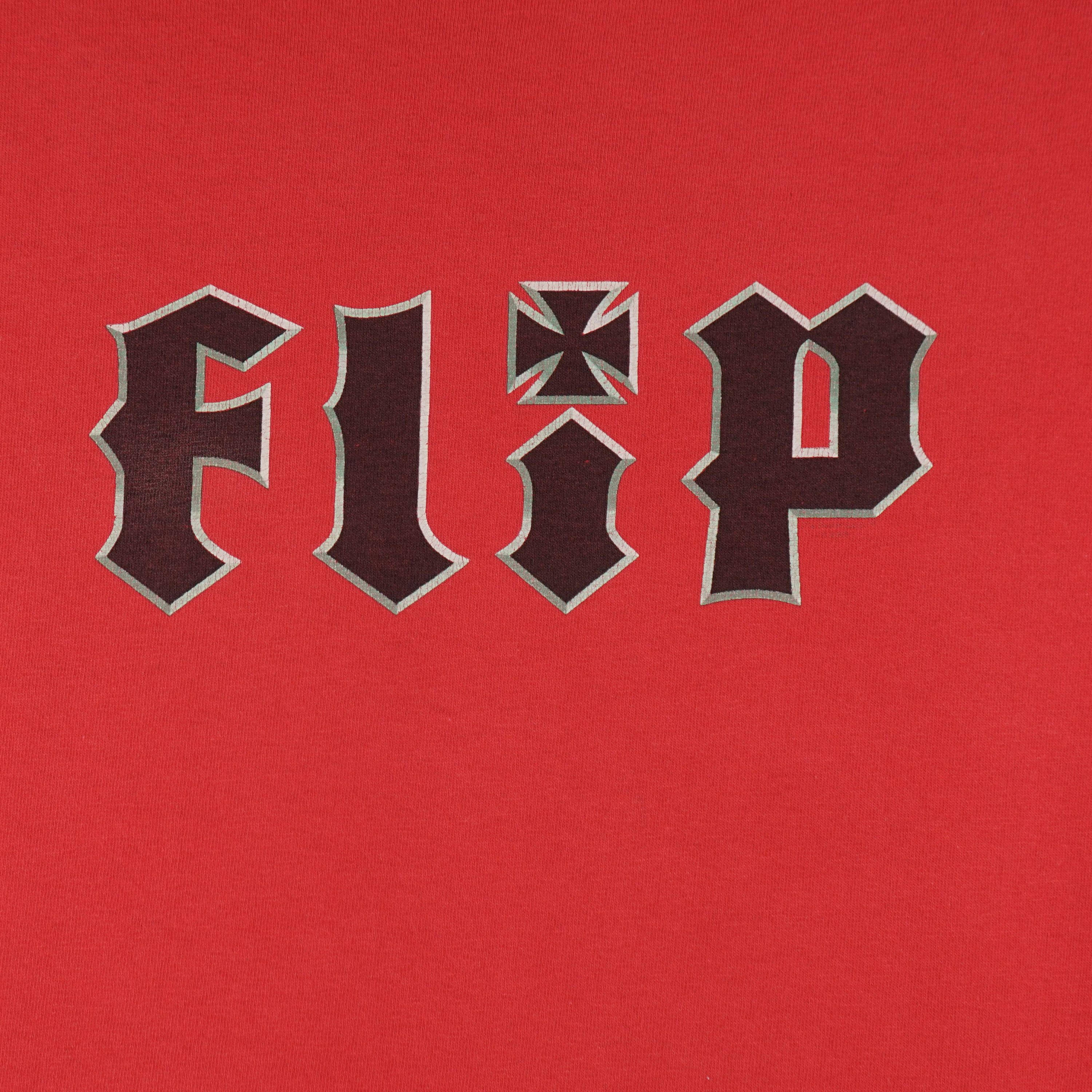 Flip Skateboards × Santa Cruz Skateboards × Vintage 1990s Flip Skateboards t-shirt XL Size US XL / EU 56 / 4 - 2 Thumbnail