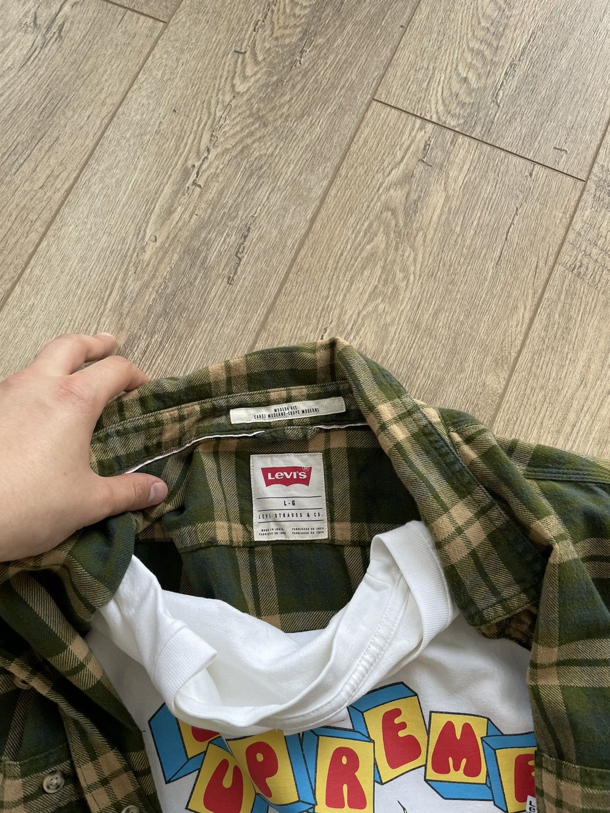 Levi's Vintage Levi’s Plaid Flannel Button Shirt Travis Scott Style Size US L / EU 52-54 / 3 - 12 Thumbnail
