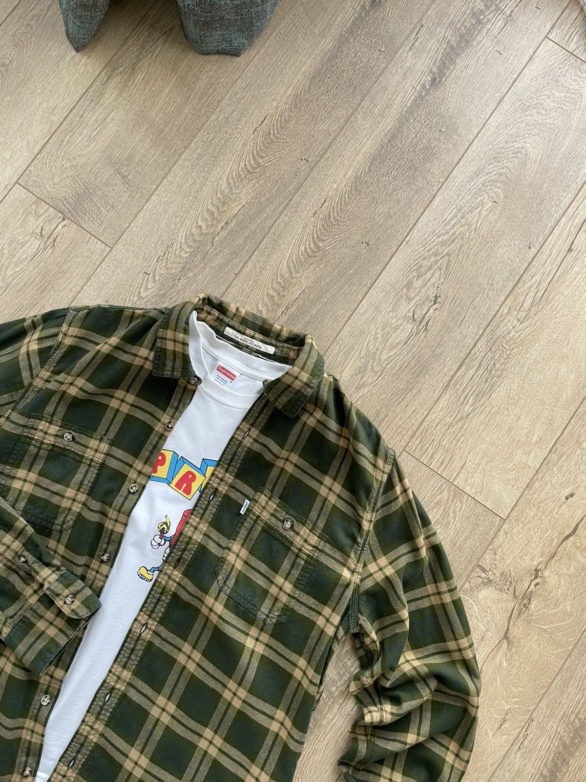 Levi's Vintage Levi’s Plaid Flannel Button Shirt Travis Scott Style Size US L / EU 52-54 / 3 - 4 Thumbnail