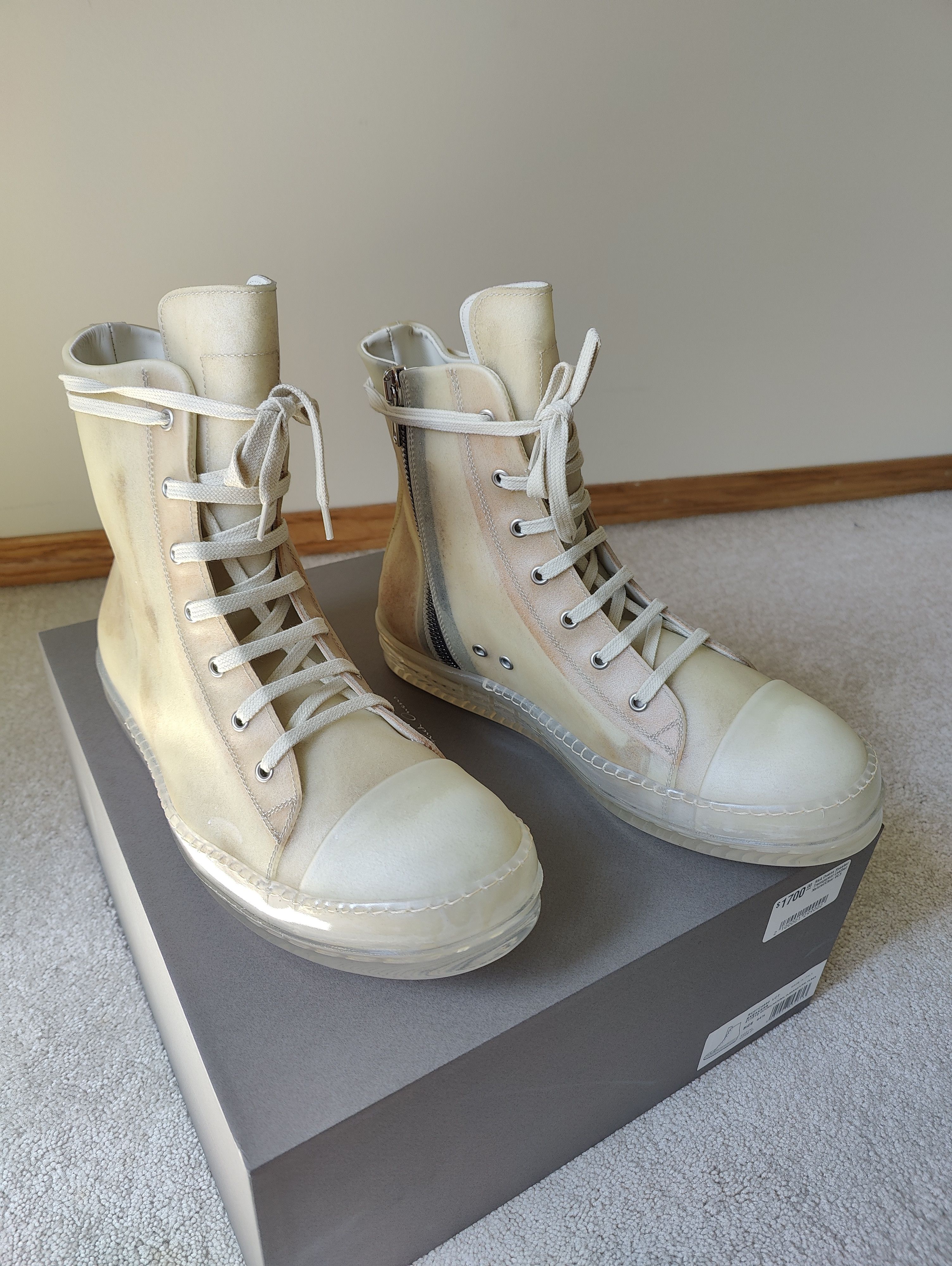 Rick Owens Transparent Ramone Sneaker Size US 11.5 / EU 44-45 - 1 Thumbnail