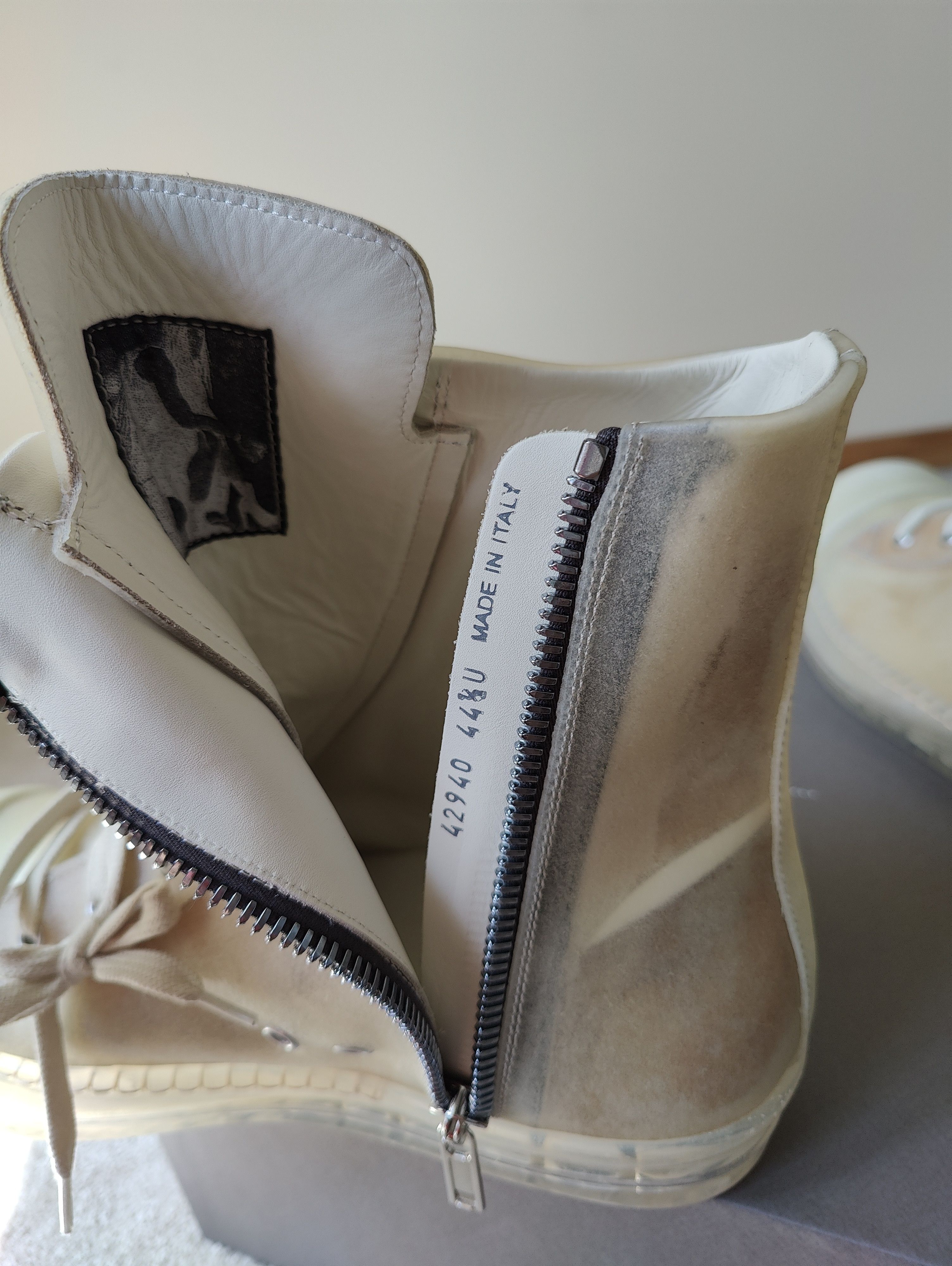 Rick Owens Transparent Ramone Sneaker Size US 11.5 / EU 44-45 - 5 Thumbnail