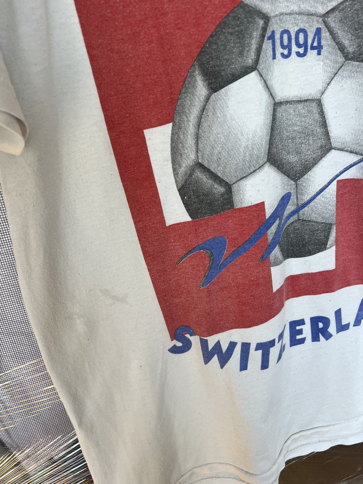 Vintage Vintage World Cup USA 1994 Switzerland Single Stitch Tee Size US M / EU 48-50 / 2 - 7 Thumbnail