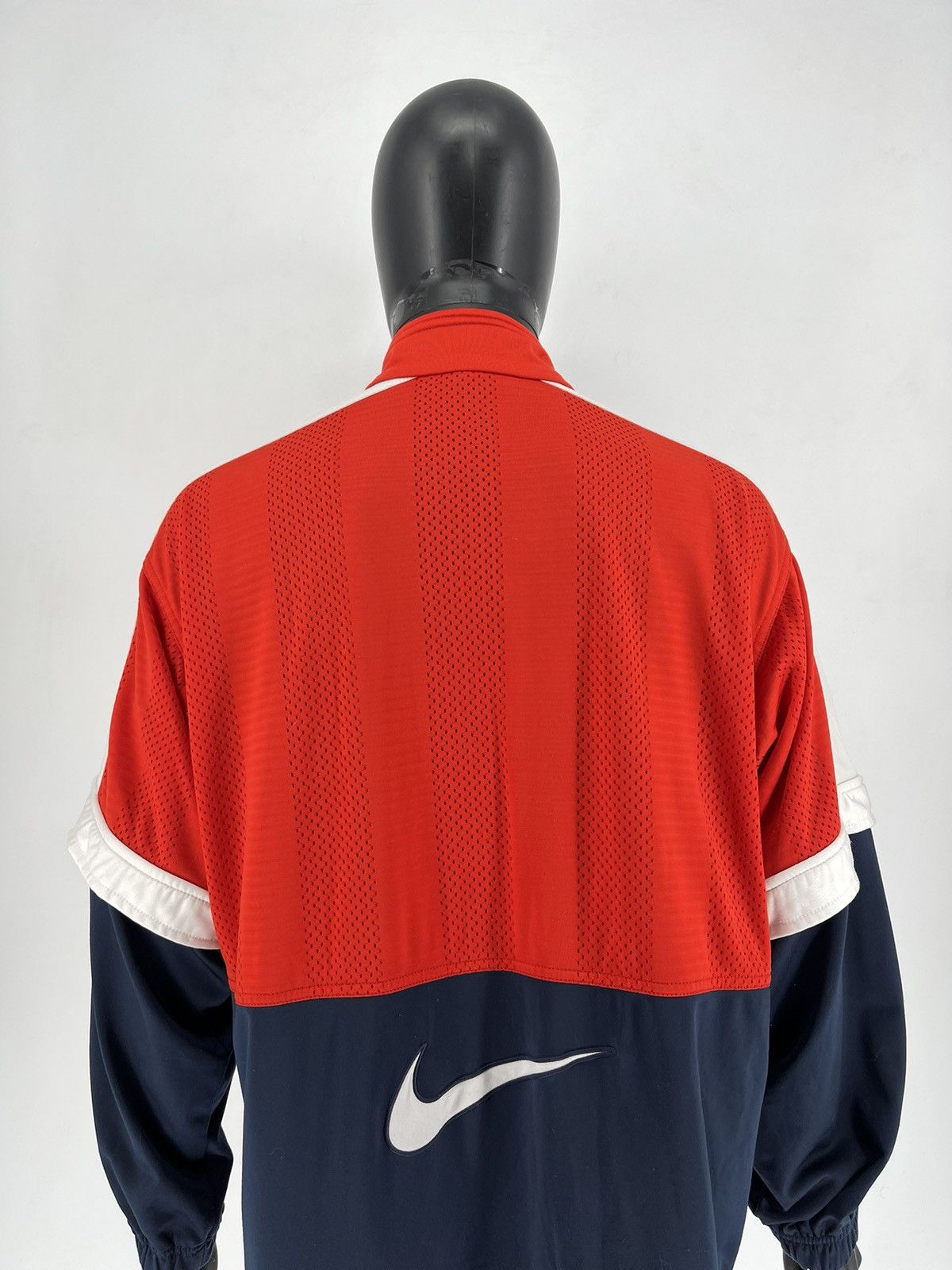 Nike × Vintage Vibtage 90s Jacket Big Logo Rare big Swoosh Size US L / EU 52-54 / 3 - 9 Thumbnail