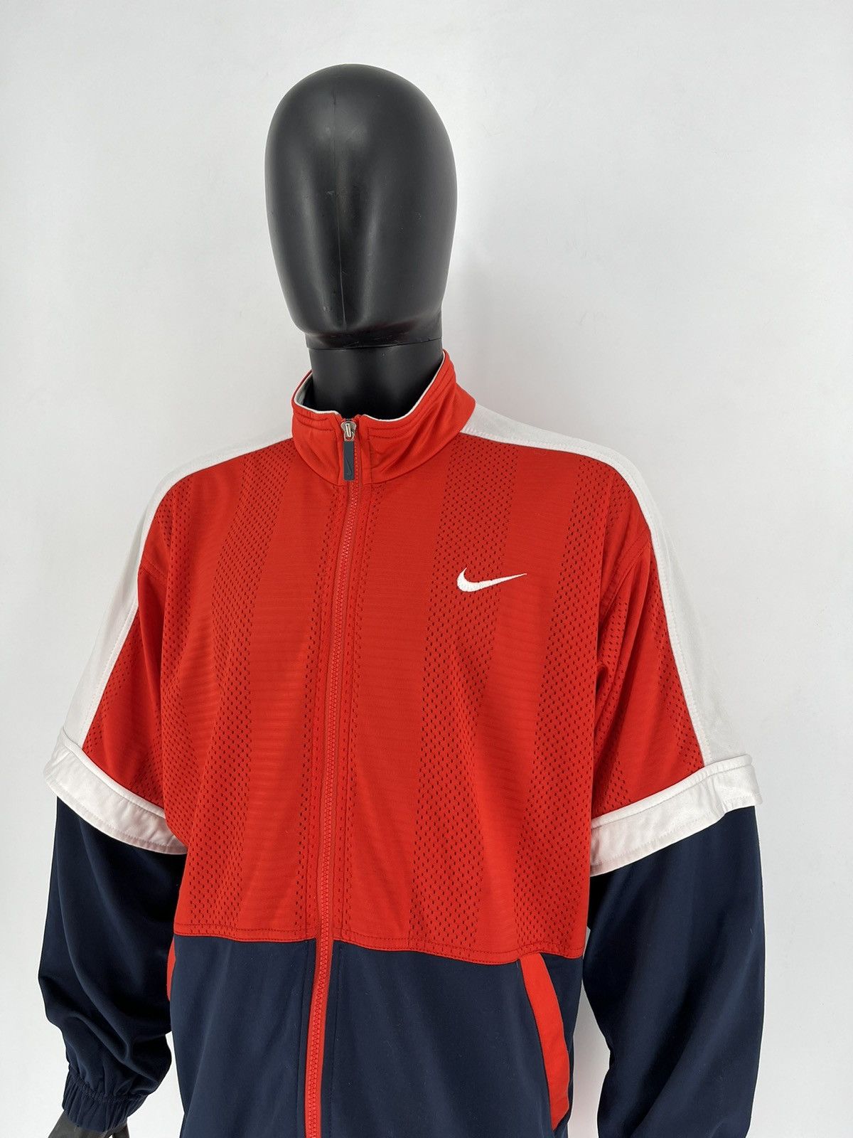 Nike × Vintage Vibtage 90s Jacket Big Logo Rare big Swoosh Size US L / EU 52-54 / 3 - 4 Thumbnail
