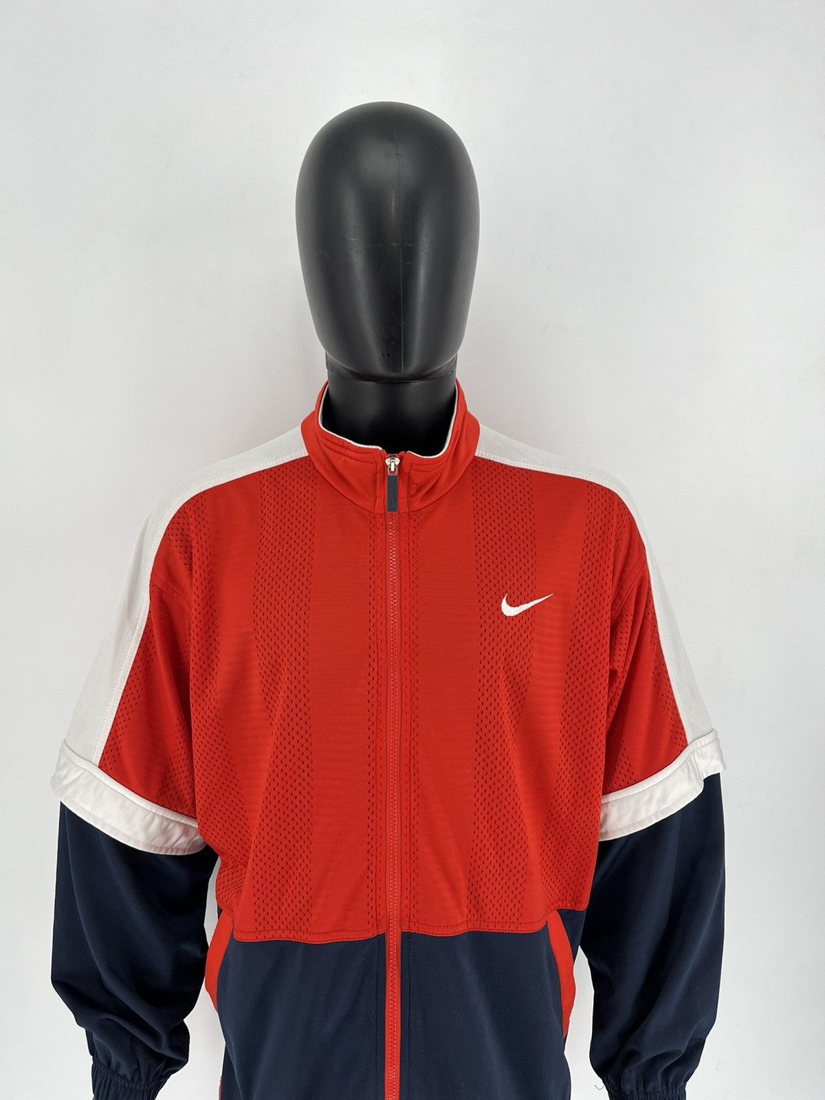 Nike × Vintage Vibtage 90s Jacket Big Logo Rare big Swoosh Size US L / EU 52-54 / 3 - 5 Thumbnail
