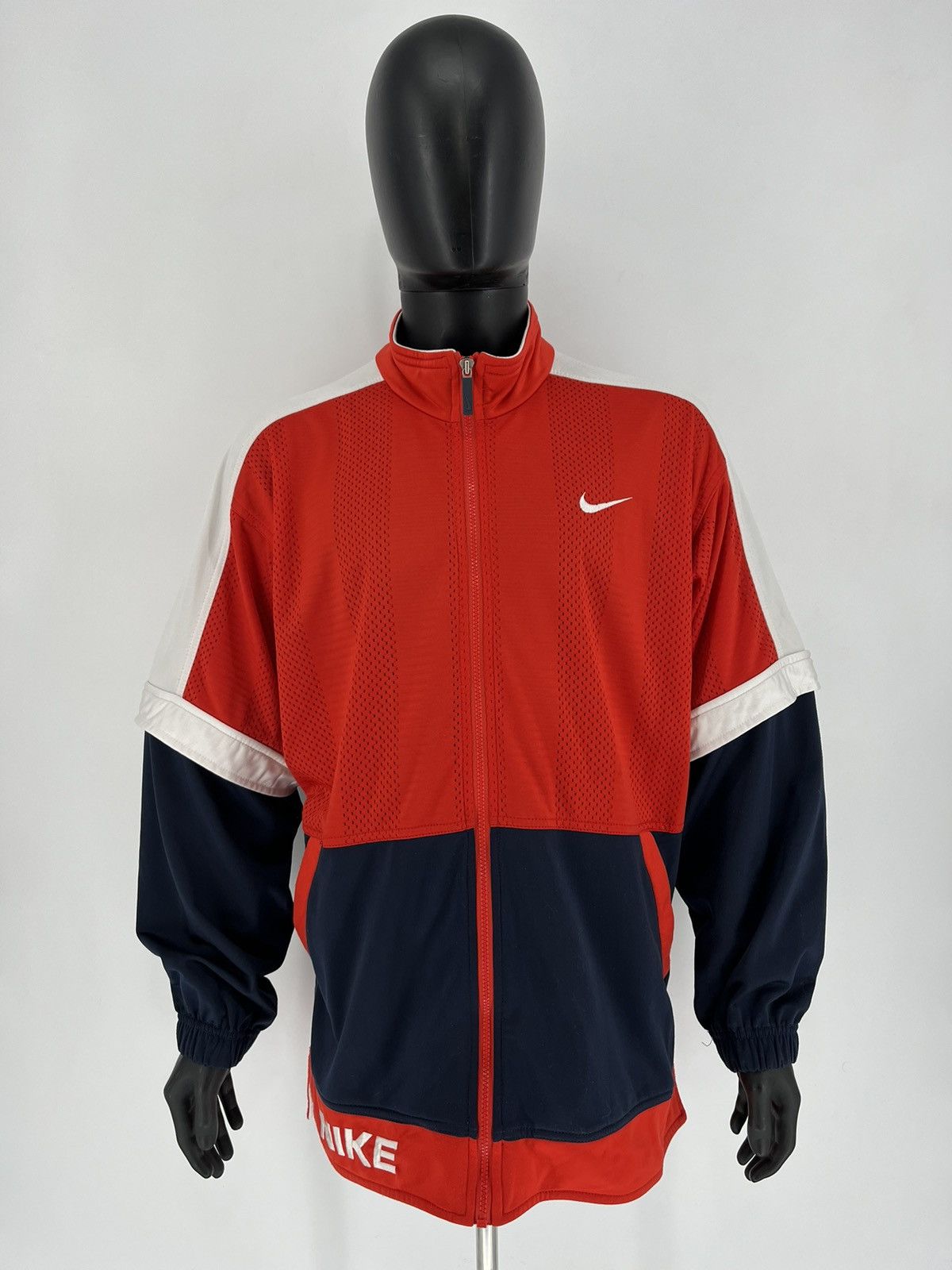 Nike × Vintage Vibtage 90s Jacket Big Logo Rare big Swoosh Size US L / EU 52-54 / 3 - 2 Thumbnail