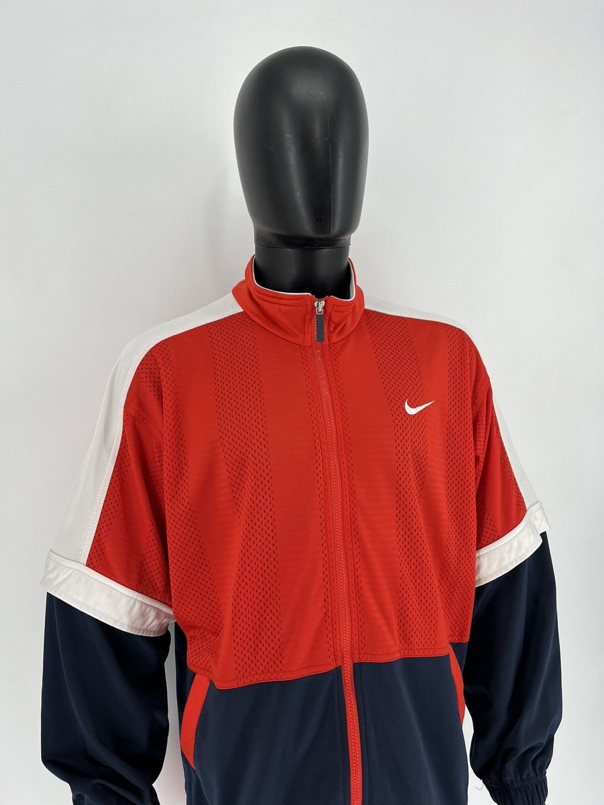 Nike × Vintage Vibtage 90s Jacket Big Logo Rare big Swoosh Size US L / EU 52-54 / 3 - 3 Thumbnail