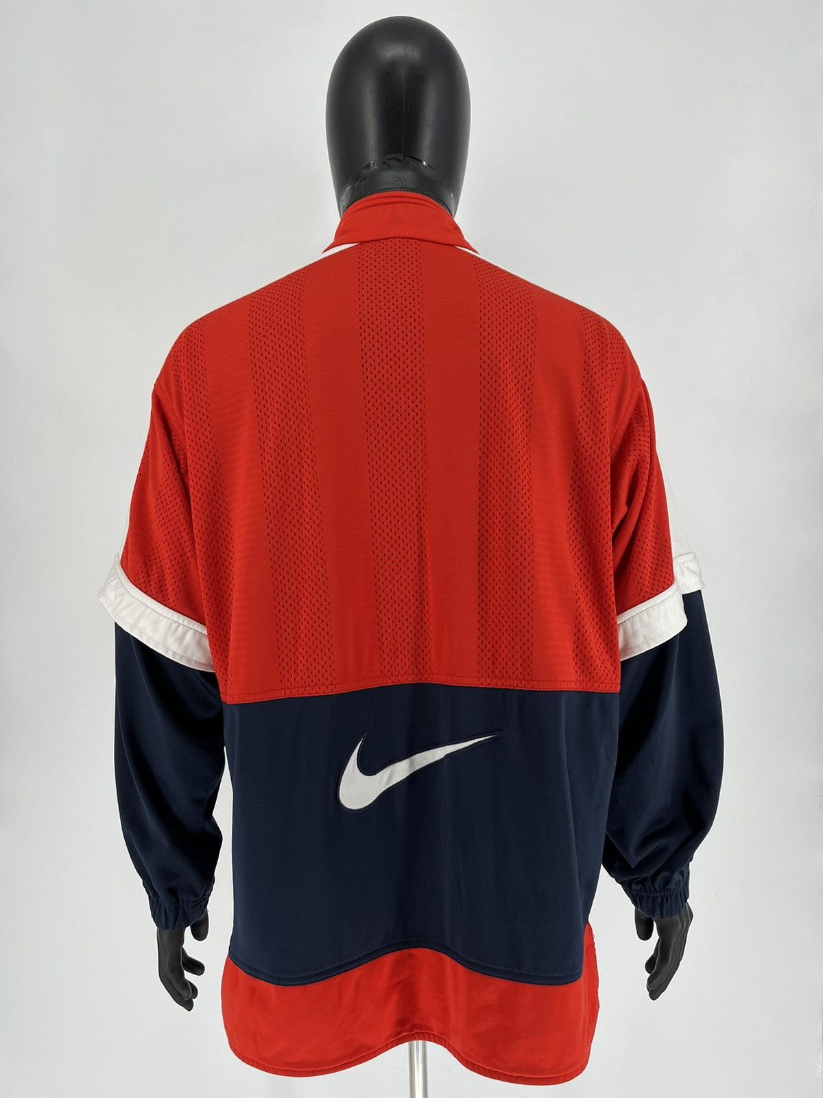 Nike × Vintage Vibtage 90s Jacket Big Logo Rare big Swoosh Size US L / EU 52-54 / 3 - 8 Thumbnail