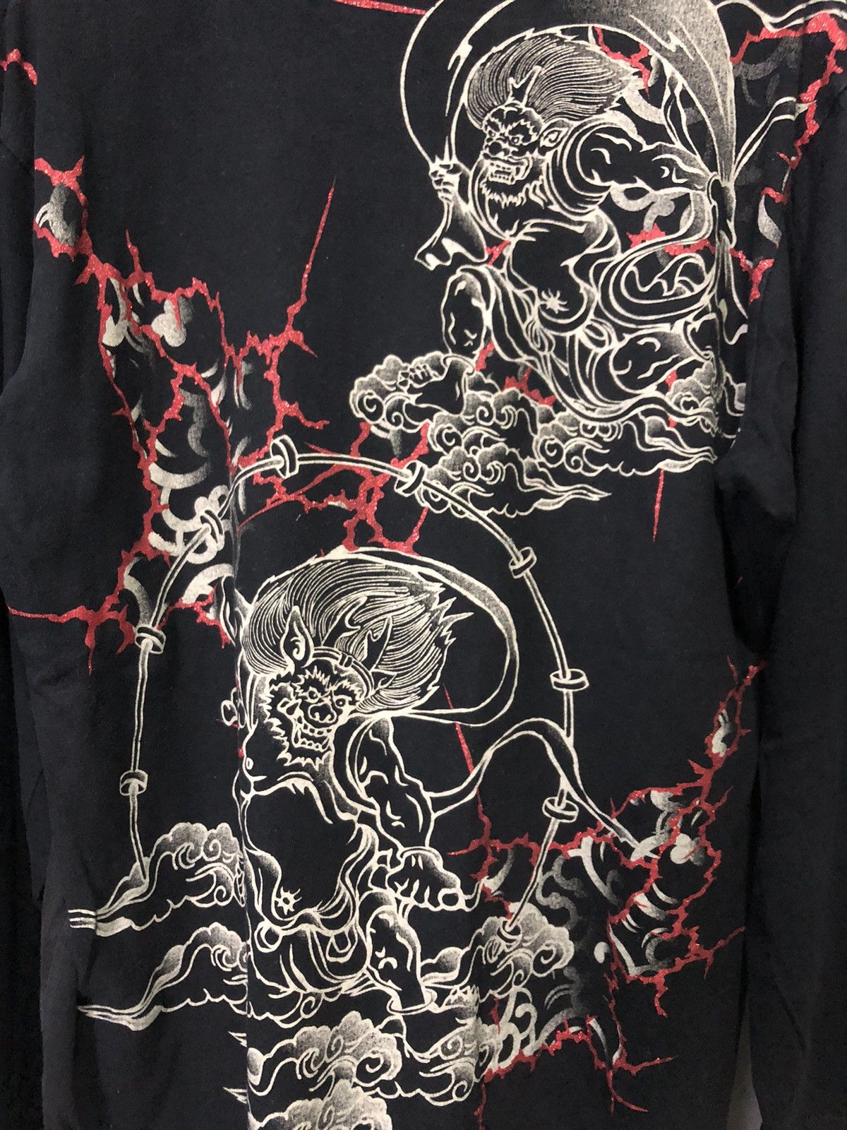 Japanese Brand × Vintage VINTAGE BULLET NOISE RAIJIN GOD SUKAJAN MOTIF YAKUZA GANG Size US M / EU 48-50 / 2 - 2 Thumbnail
