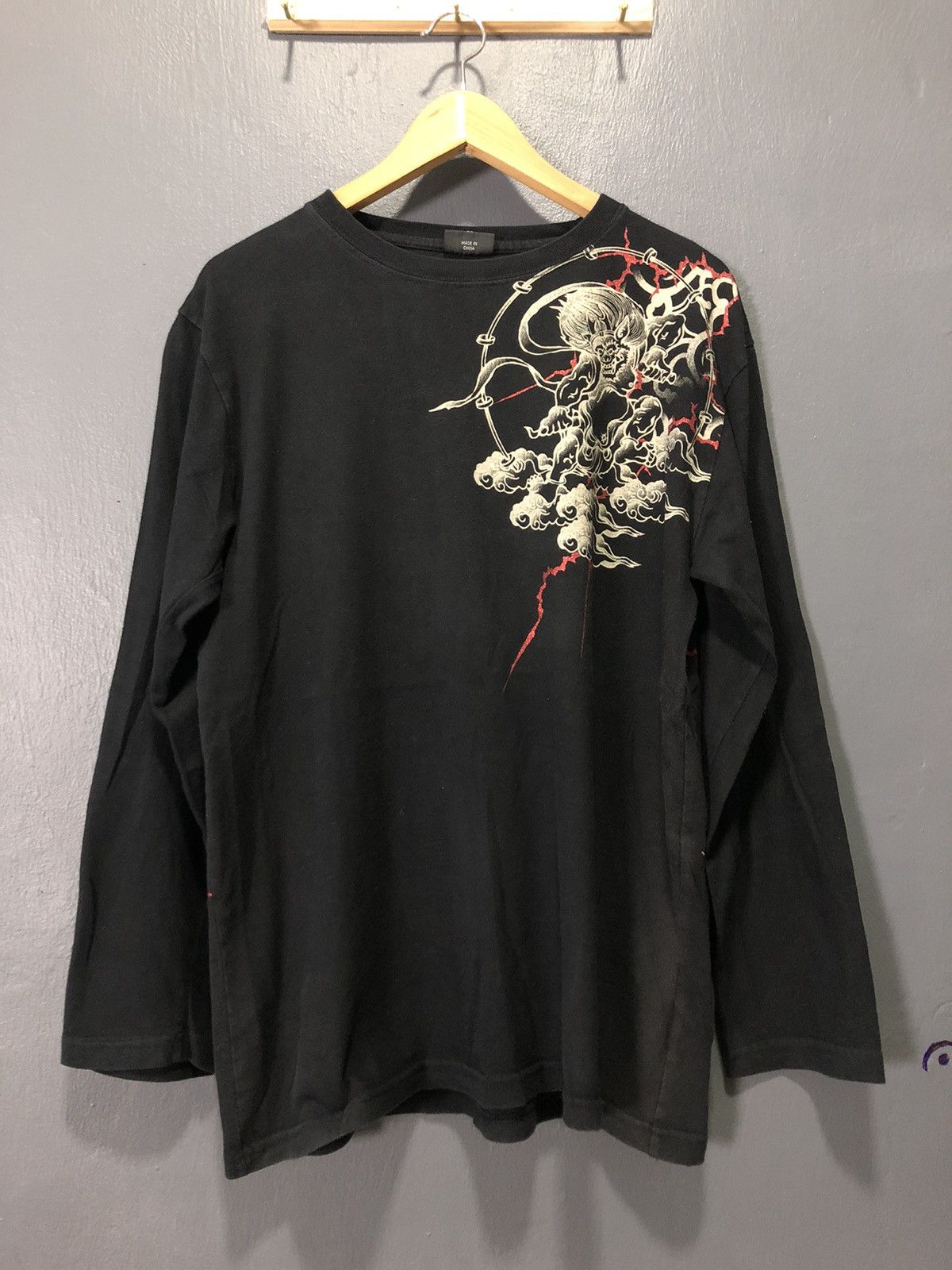 Japanese Brand × Vintage VINTAGE BULLET NOISE RAIJIN GOD SUKAJAN MOTIF YAKUZA GANG Size US M / EU 48-50 / 2 - 4 Thumbnail