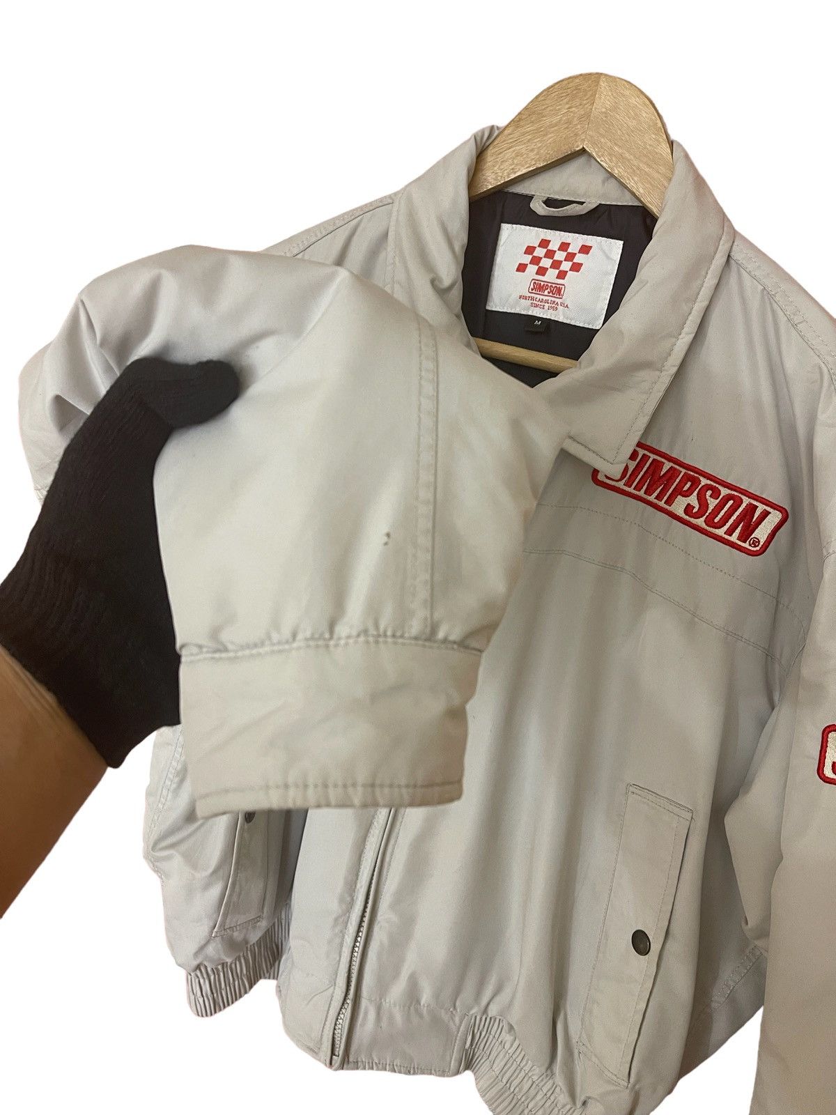 Vintage Simpson bomber jacket motorsport brand Size US M / EU 48-50 / 2 - 12 Thumbnail