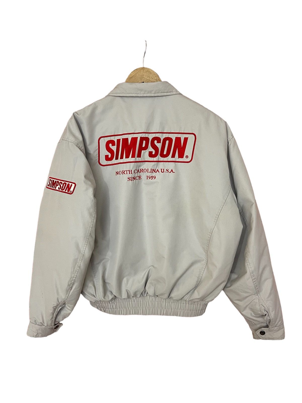 Vintage Simpson bomber jacket motorsport brand Size US M / EU 48-50 / 2 - 6 Thumbnail