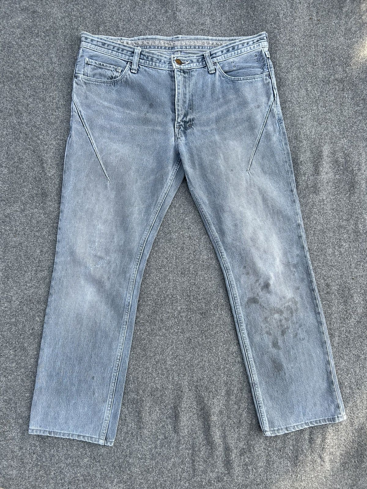 image of Number N Ine x Takahiromiyashita The Soloist F07 Mud Washed Denim Size 5 in Grey, Men's