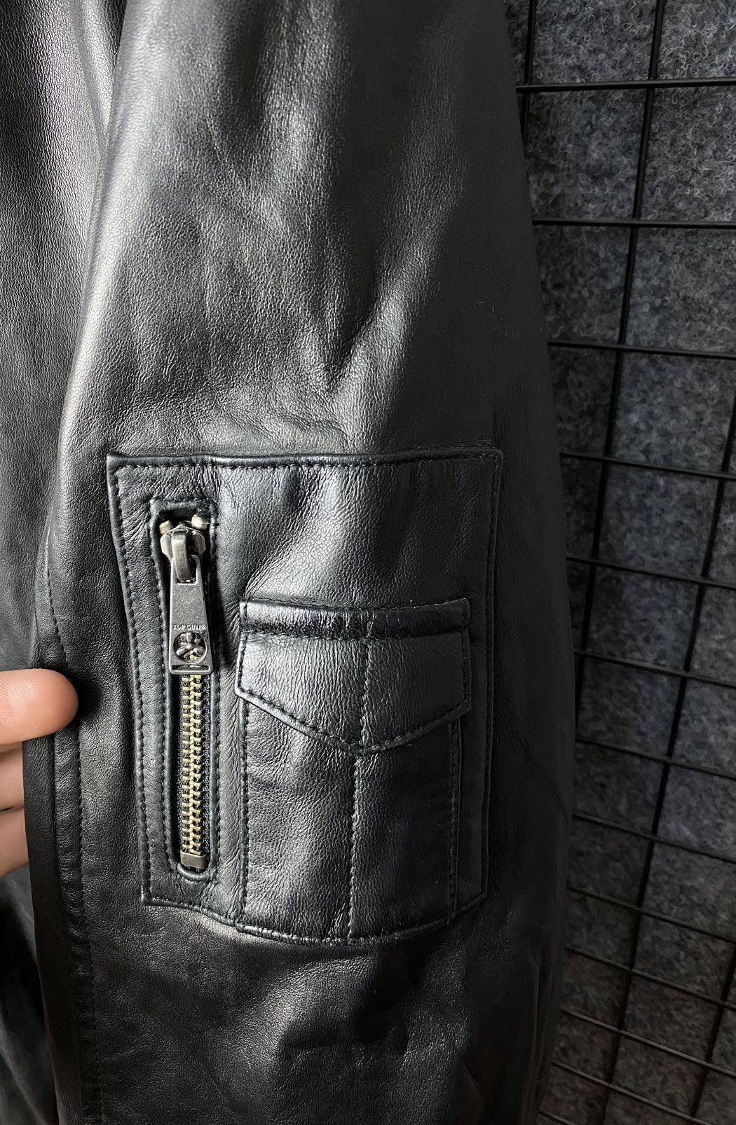 Genuine Leather × Vintage Top Gun Leather Faux Shearling Aviator Pilot Jacket Size 56 Size US XL / EU 56 / 4 - 10 Thumbnail