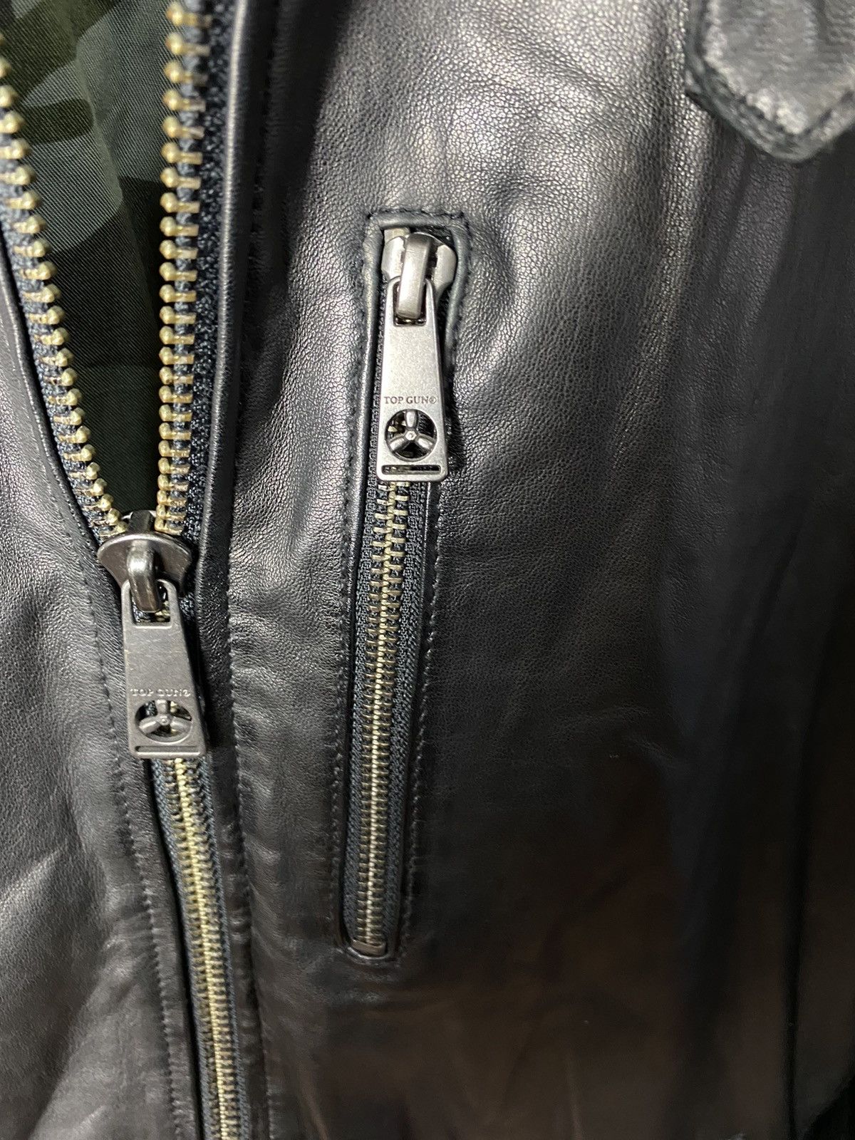 Genuine Leather × Vintage Top Gun Leather Faux Shearling Aviator Pilot Jacket Size 56 Size US XL / EU 56 / 4 - 8 Thumbnail
