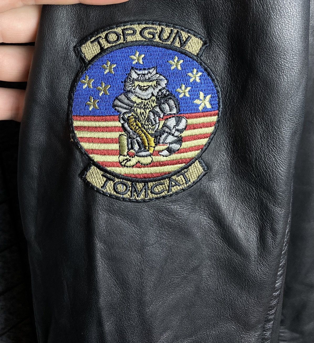 Genuine Leather × Vintage Top Gun Leather Faux Shearling Aviator Pilot Jacket Size 56 Size US XL / EU 56 / 4 - 9 Thumbnail