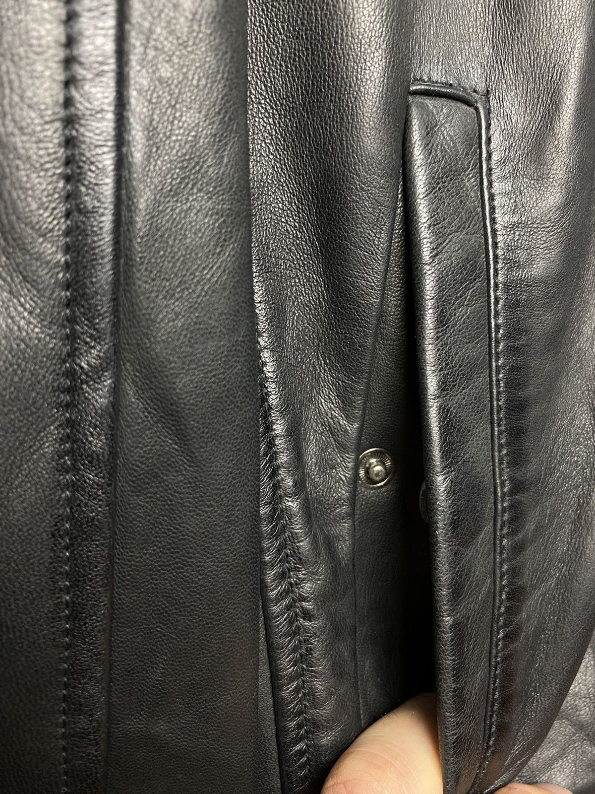 Genuine Leather × Vintage Top Gun Leather Faux Shearling Aviator Pilot Jacket Size 56 Size US XL / EU 56 / 4 - 11 Thumbnail
